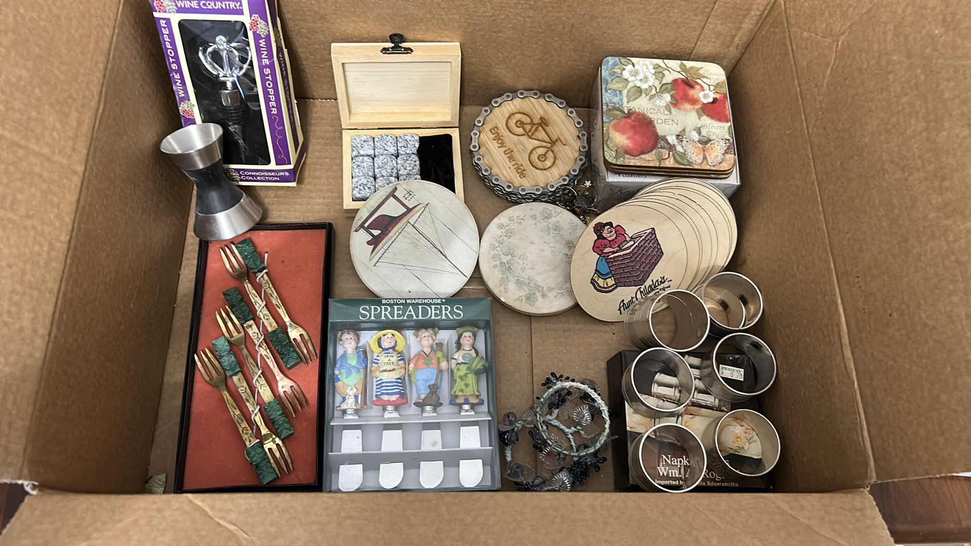 Photo 1 of CONTENTS OF BOX COASTERS NAPKIN RINGS