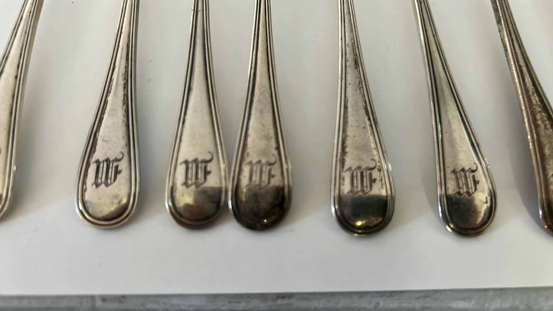 Photo 3 of 11-VINTAGE RYRIE STERLING SLIVER FORKS-SILVERWARE