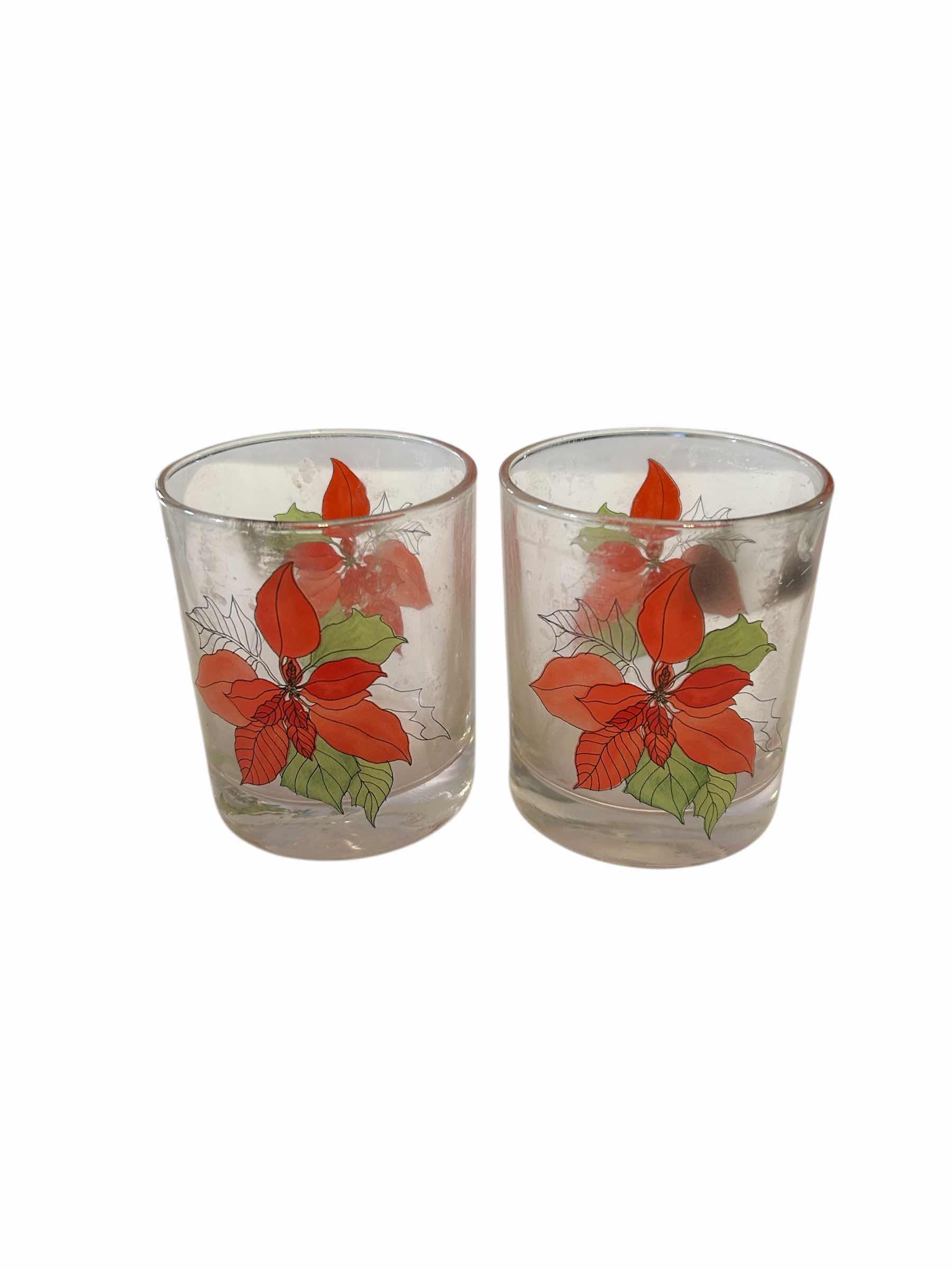 Photo 1 of 2- POINSETTIA CANDLE HOLDERS