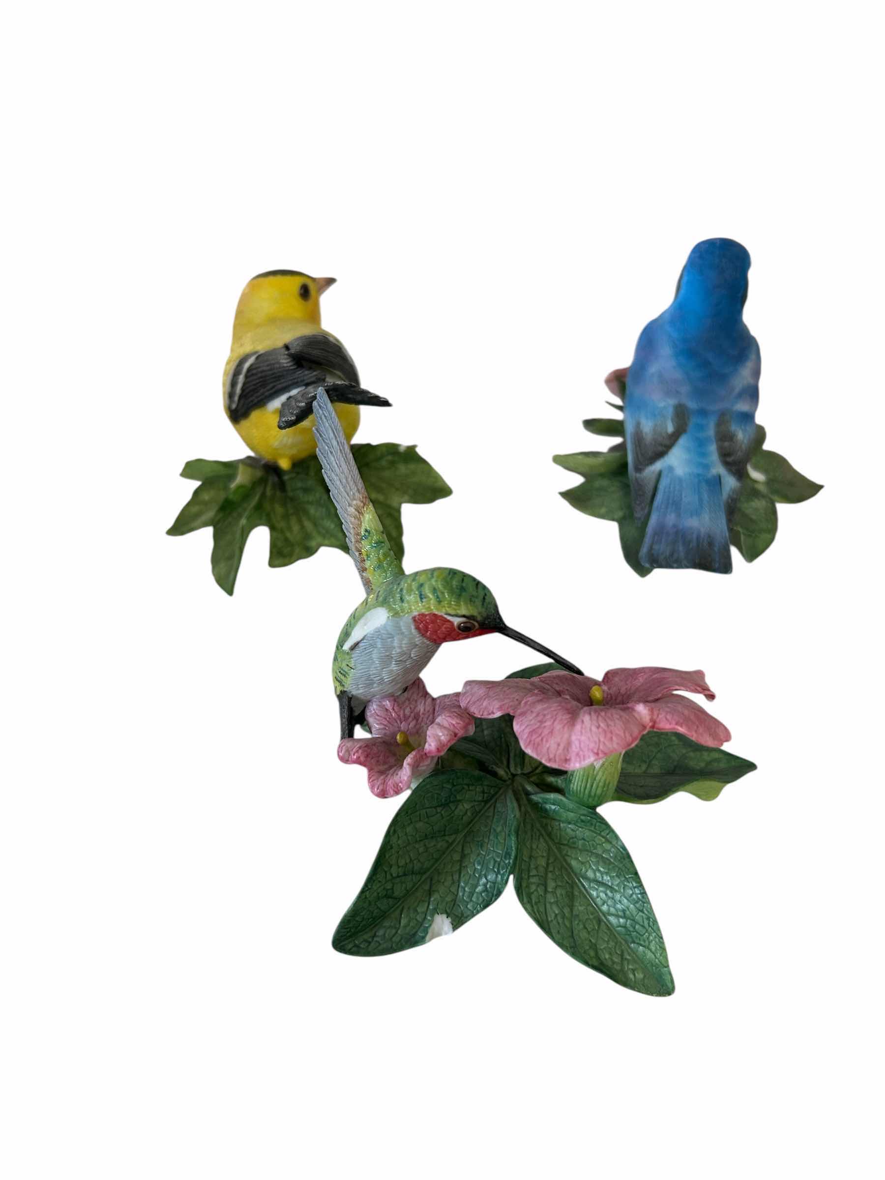 Photo 1 of 3-LENOX PORCELAIN BIRD STATUES.  3"H