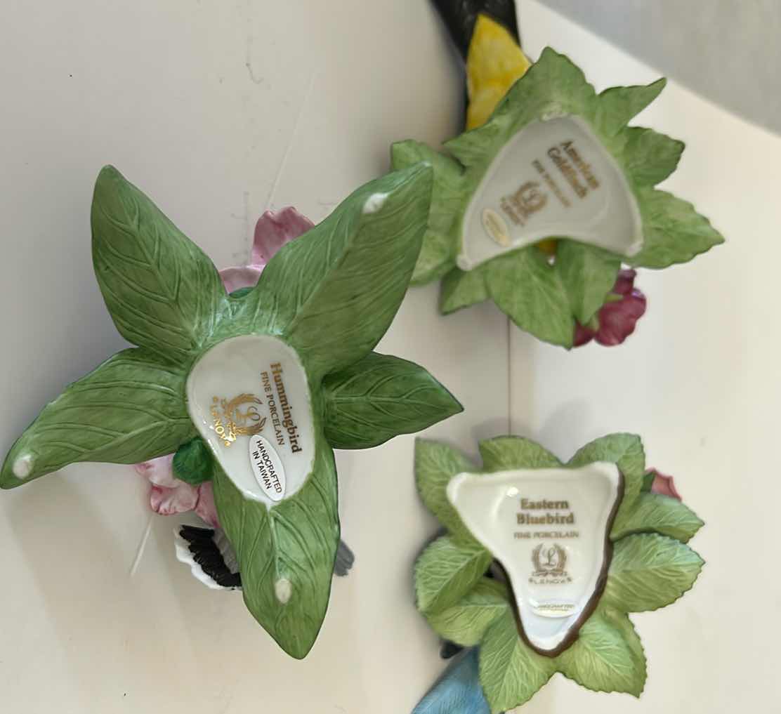 Photo 1 of 3-LENOX PORCELAIN BIRD STATUES.  3"H