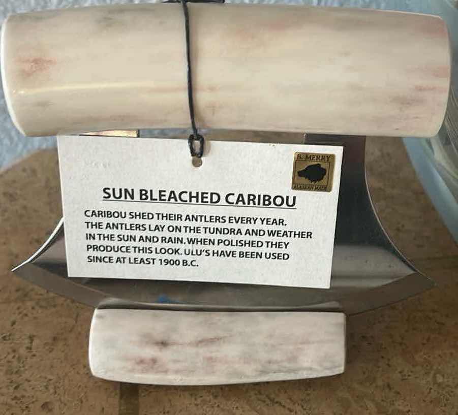 View 2 of AUTHENTIC-BRAND NEW CARIBOU ANTLER CHOPPING BUTCHERS KNIFE