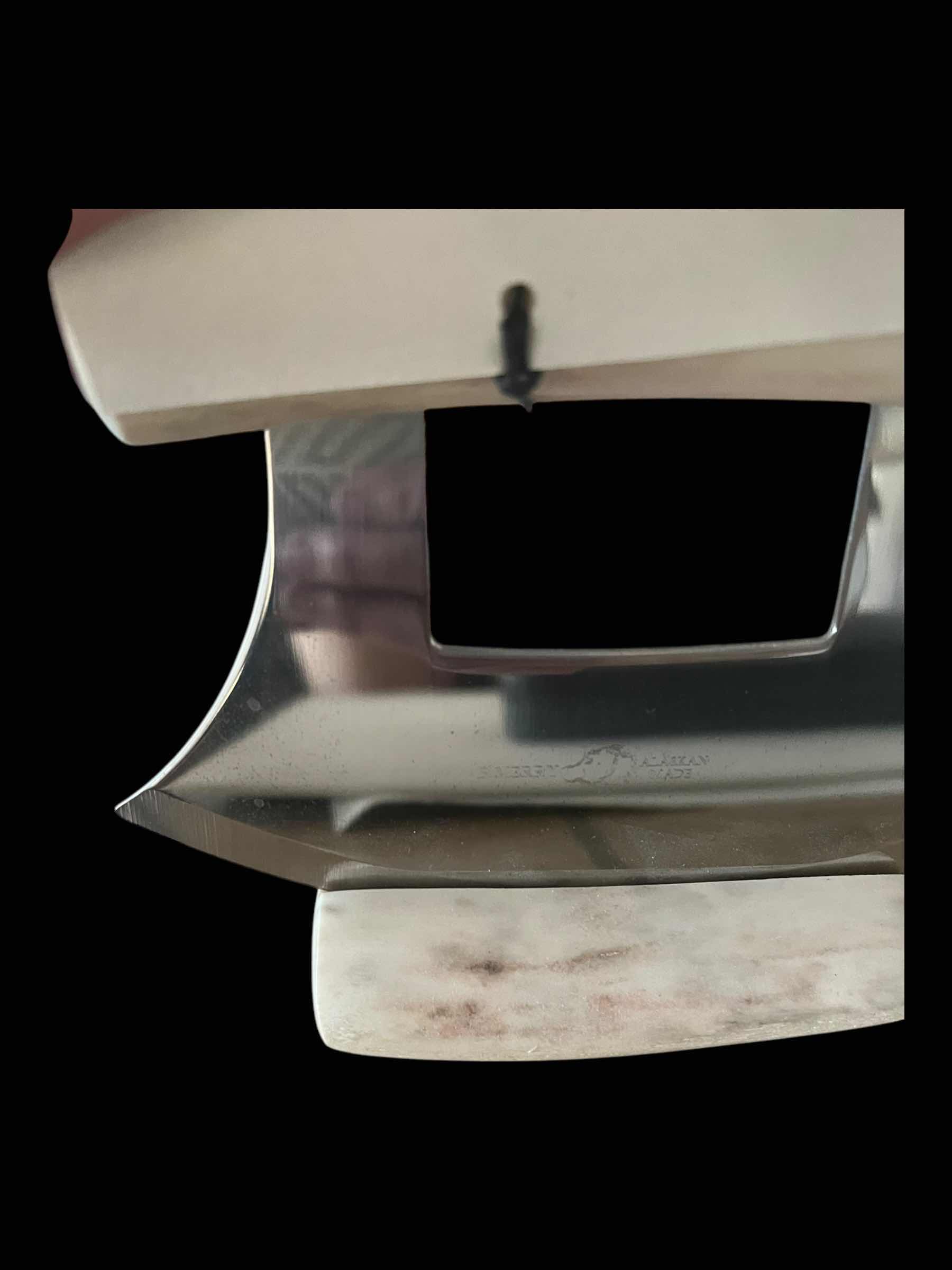 View 3 of AUTHENTIC-BRAND NEW CARIBOU ANTLER CHOPPING BUTCHERS KNIFE