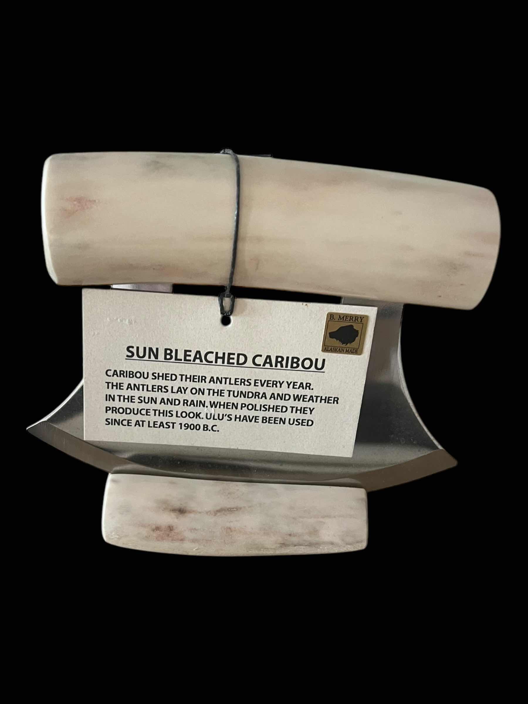 View 1 of AUTHENTIC-BRAND NEW CARIBOU ANTLER CHOPPING BUTCHERS KNIFE