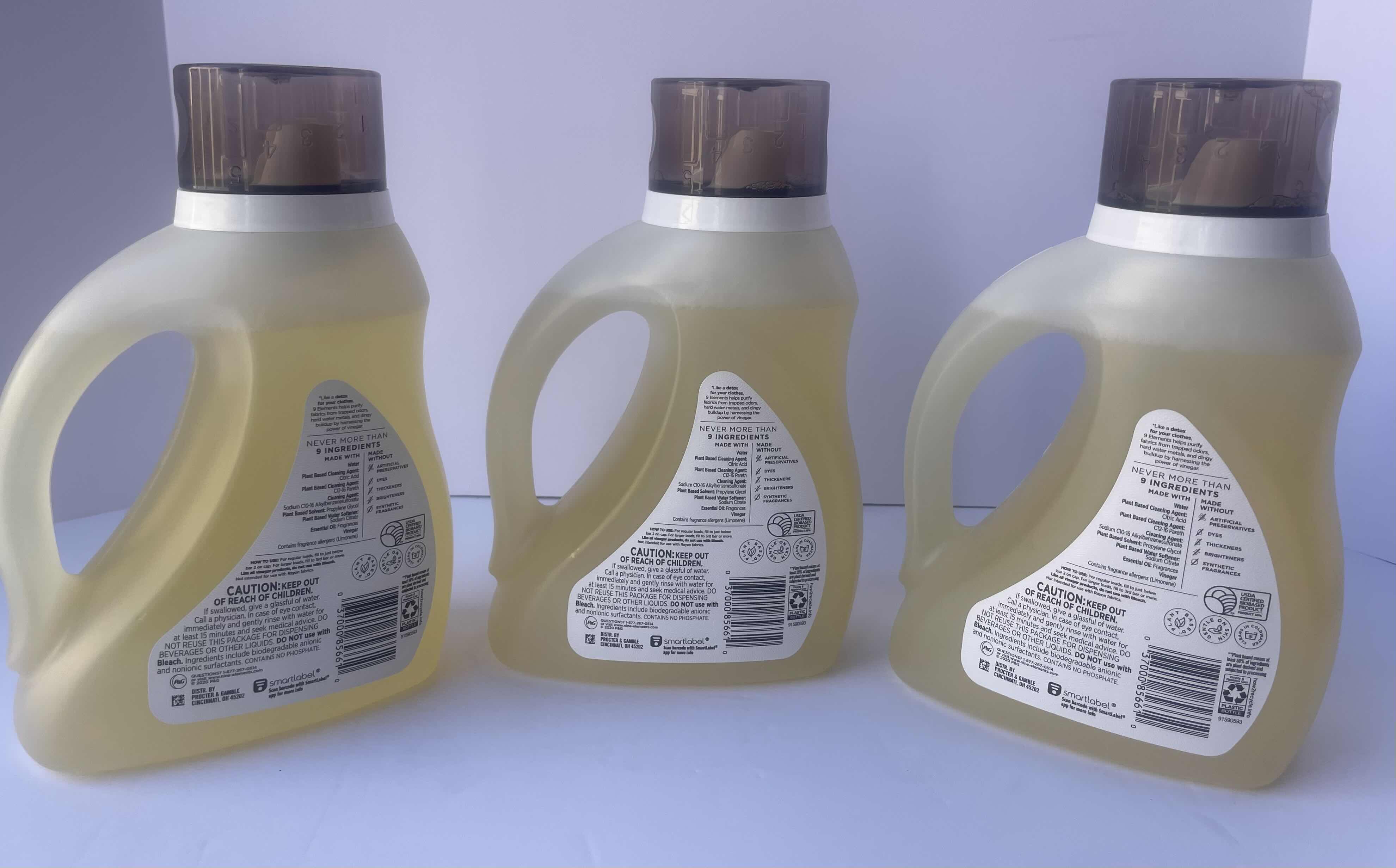 Photo 1 of 9 ELEMENTS LAUNDRY DETERGENT EUCALYPTUS SCENT 46 FL OZ. (3)