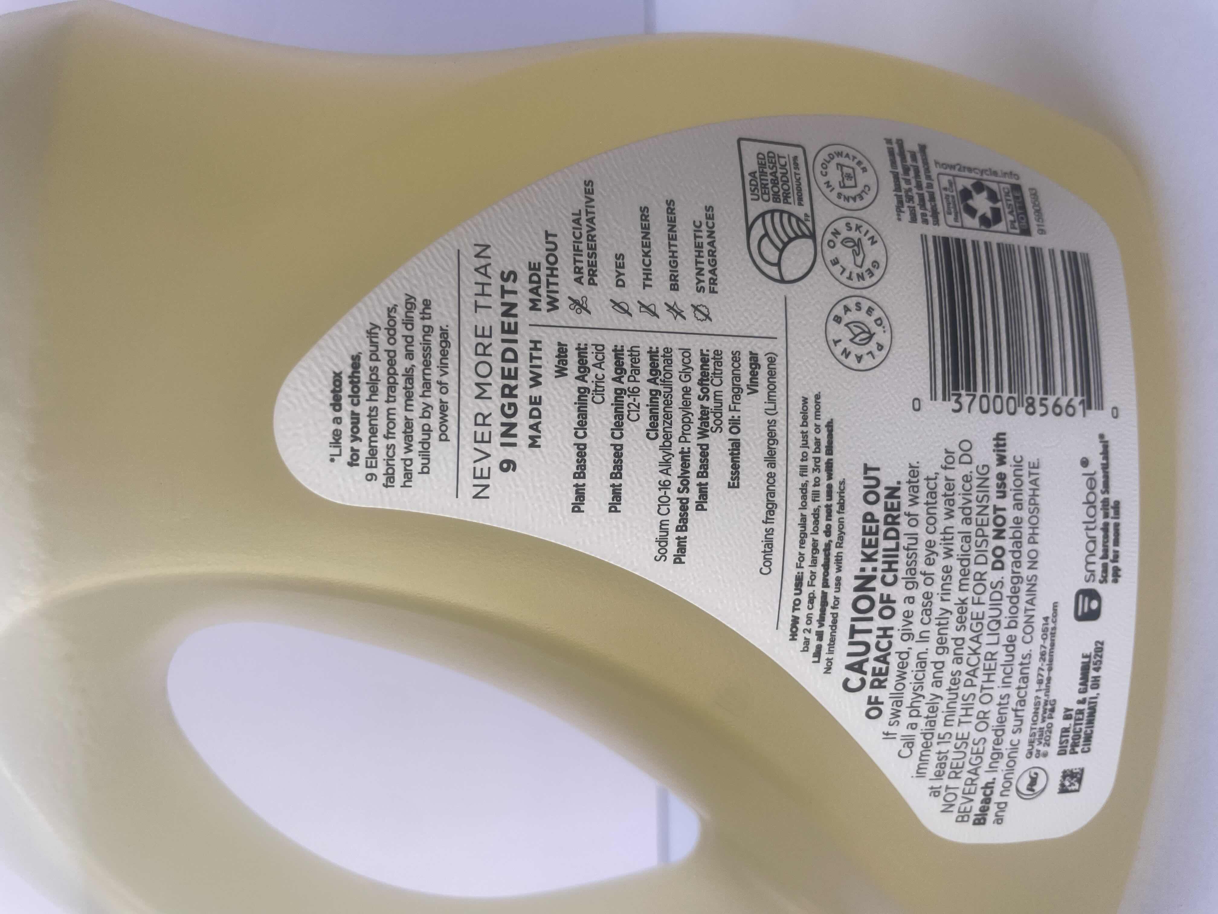 Photo 1 of 9 ELEMENTS LAUNDRY DETERGENT EUCALYPTUS SCENT 46 FL OZ. (3)