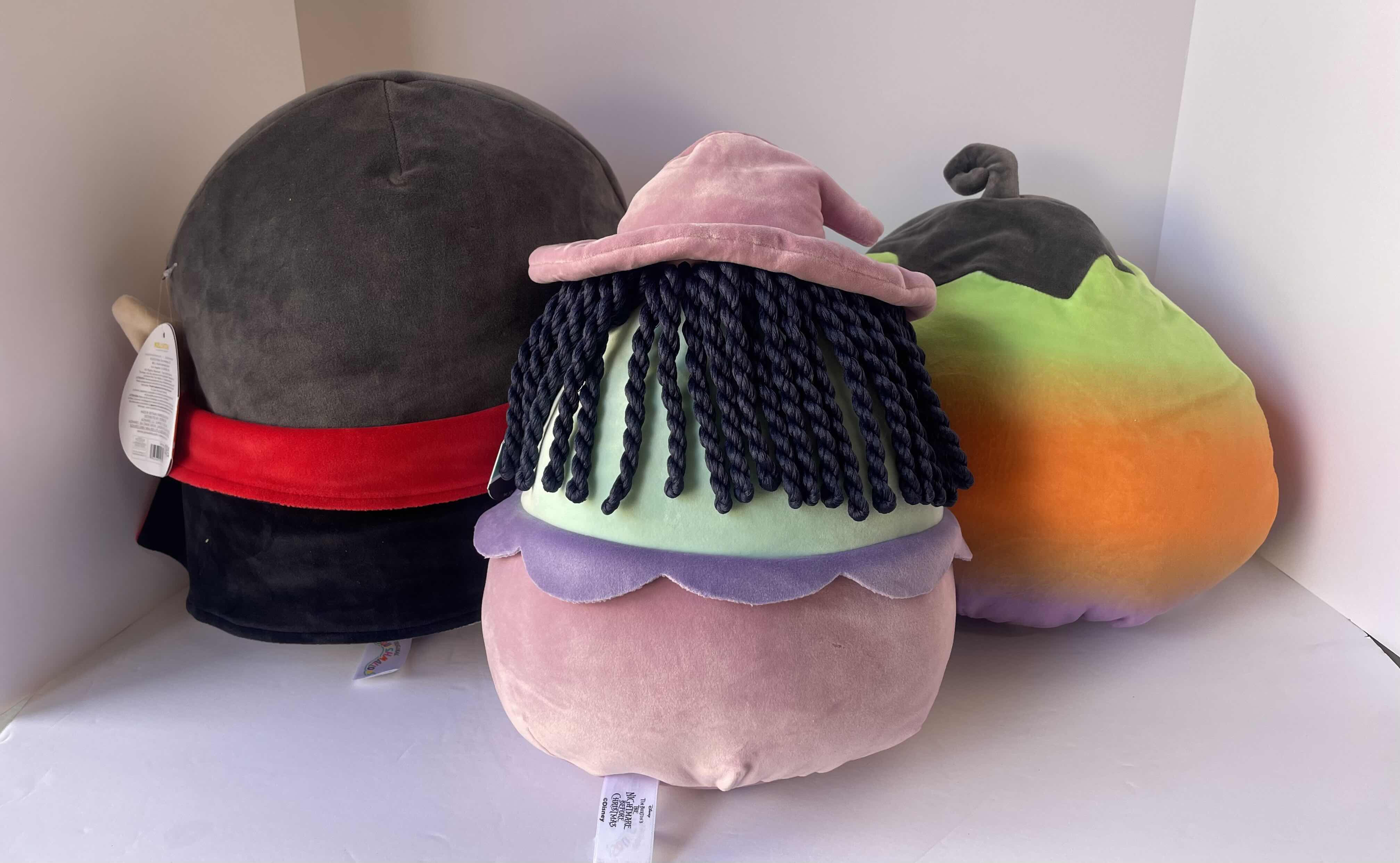 Photo 1 of HALLOWEEN SQUISHMALLOW VLAD H12”, THE NIGHTMARE BEFORE CHRISTMAS SHOCK H10” & FLIPAMALLOW JOHAN & ELLETTE H12” NWT
