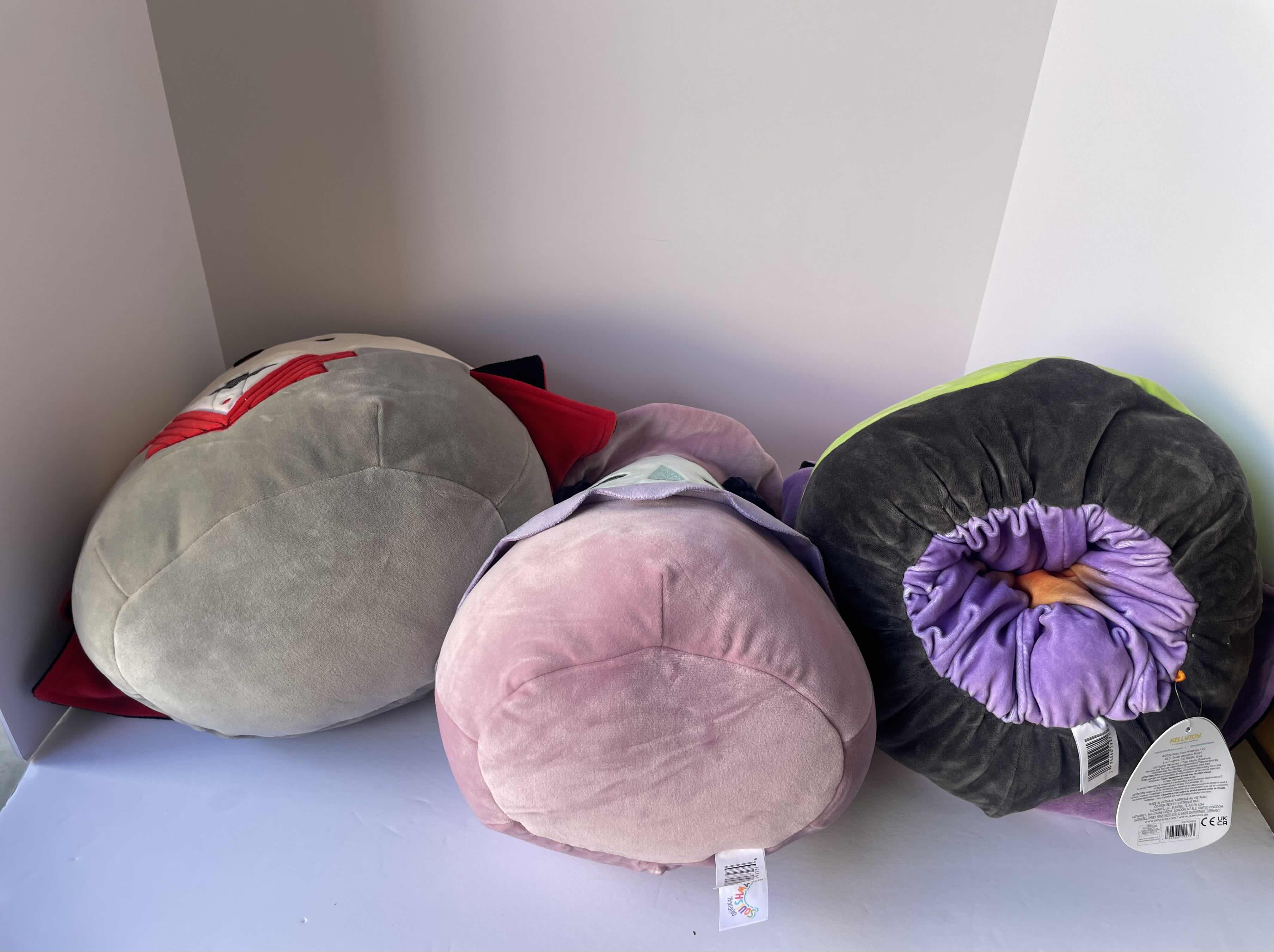 Photo 1 of HALLOWEEN SQUISHMALLOW VLAD H12”, THE NIGHTMARE BEFORE CHRISTMAS SHOCK H10” & FLIPAMALLOW JOHAN & ELLETTE H12” NWT
