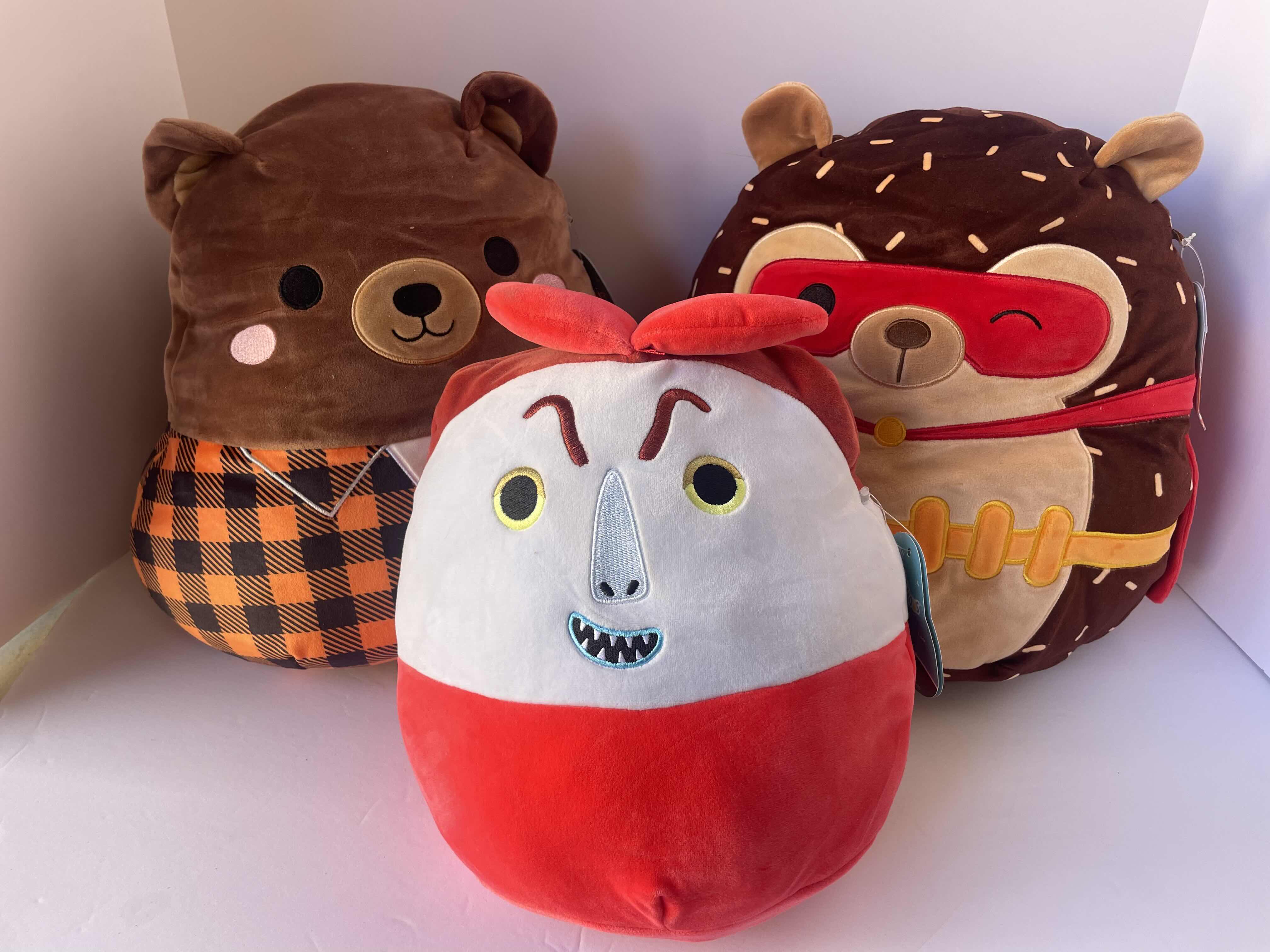 Photo 1 of SQUISHMALLOWS OMAR 12”, HANS 12” & DISNEY THE NIGHTMARE BEFORE CHRISTMAS LOCK 10” (3) 