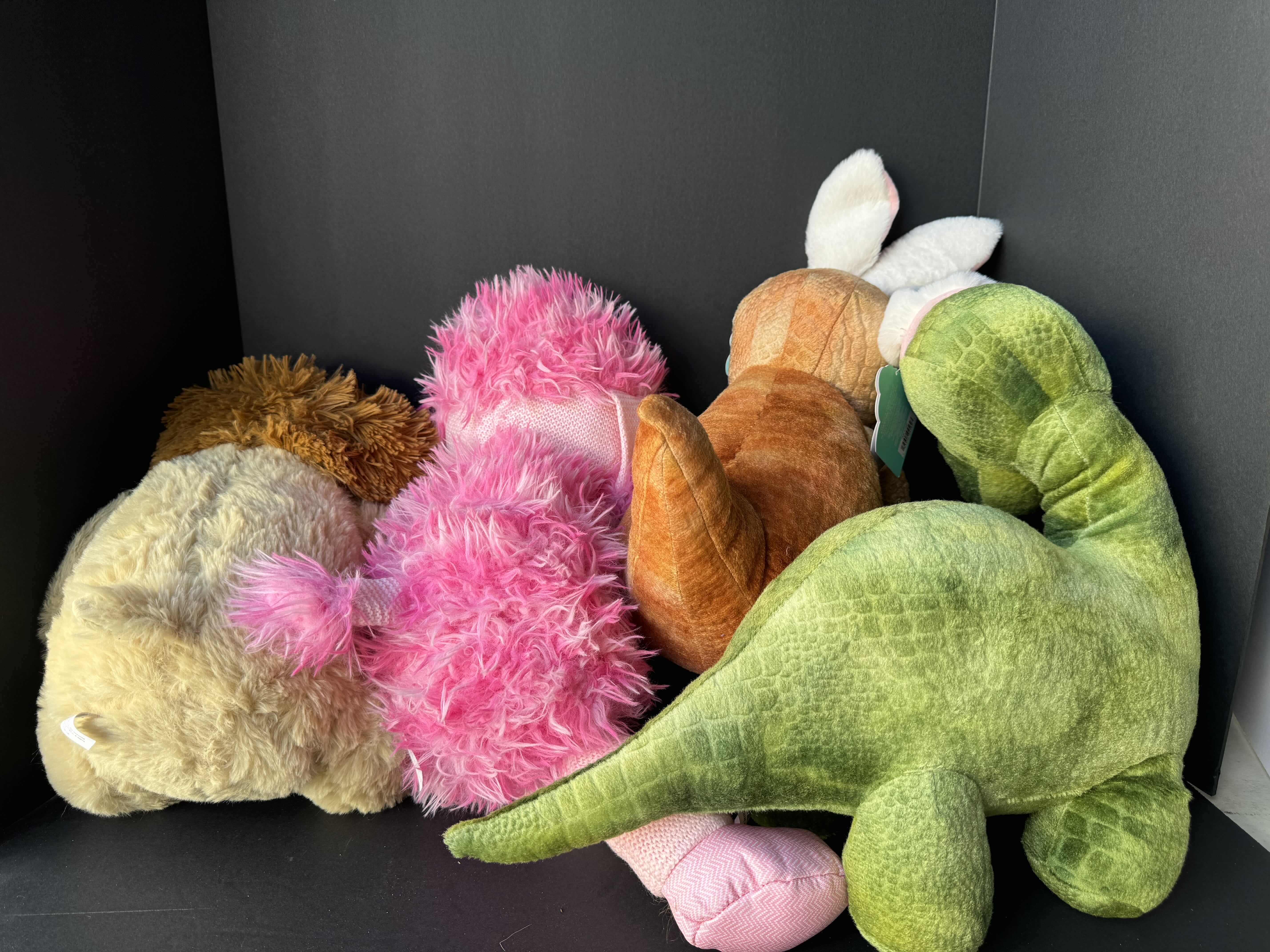 Photo 1 of NWT HUG ME PLUSHIES (4) BIG/LITTLE LIONS H12”, POODLE H13” & DINOSAURS H15”