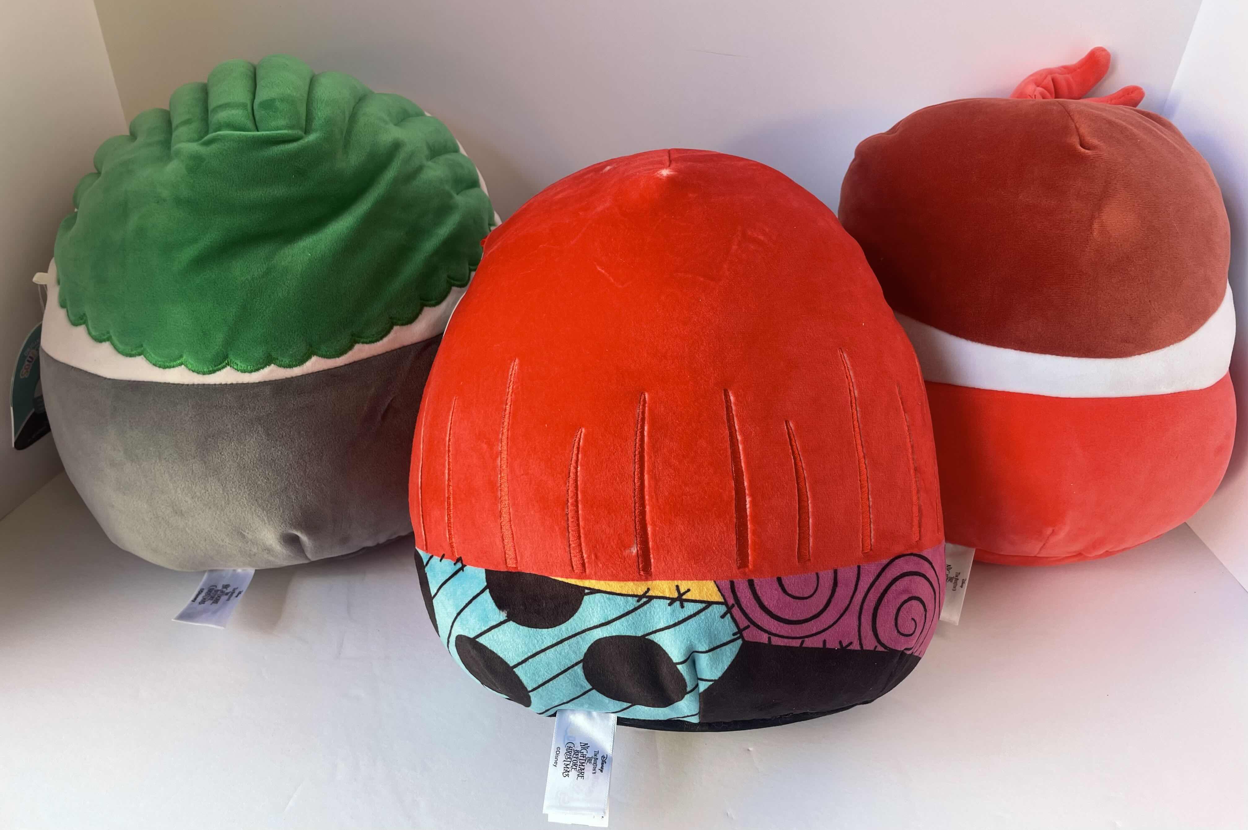 Photo 1 of DISNEY THE NIGHTMARE BEFORE CHRISTMAS SQUISHMALLOWS (3) - BARREL H10”,  SALLY H10” & LOCK H10” NWT
