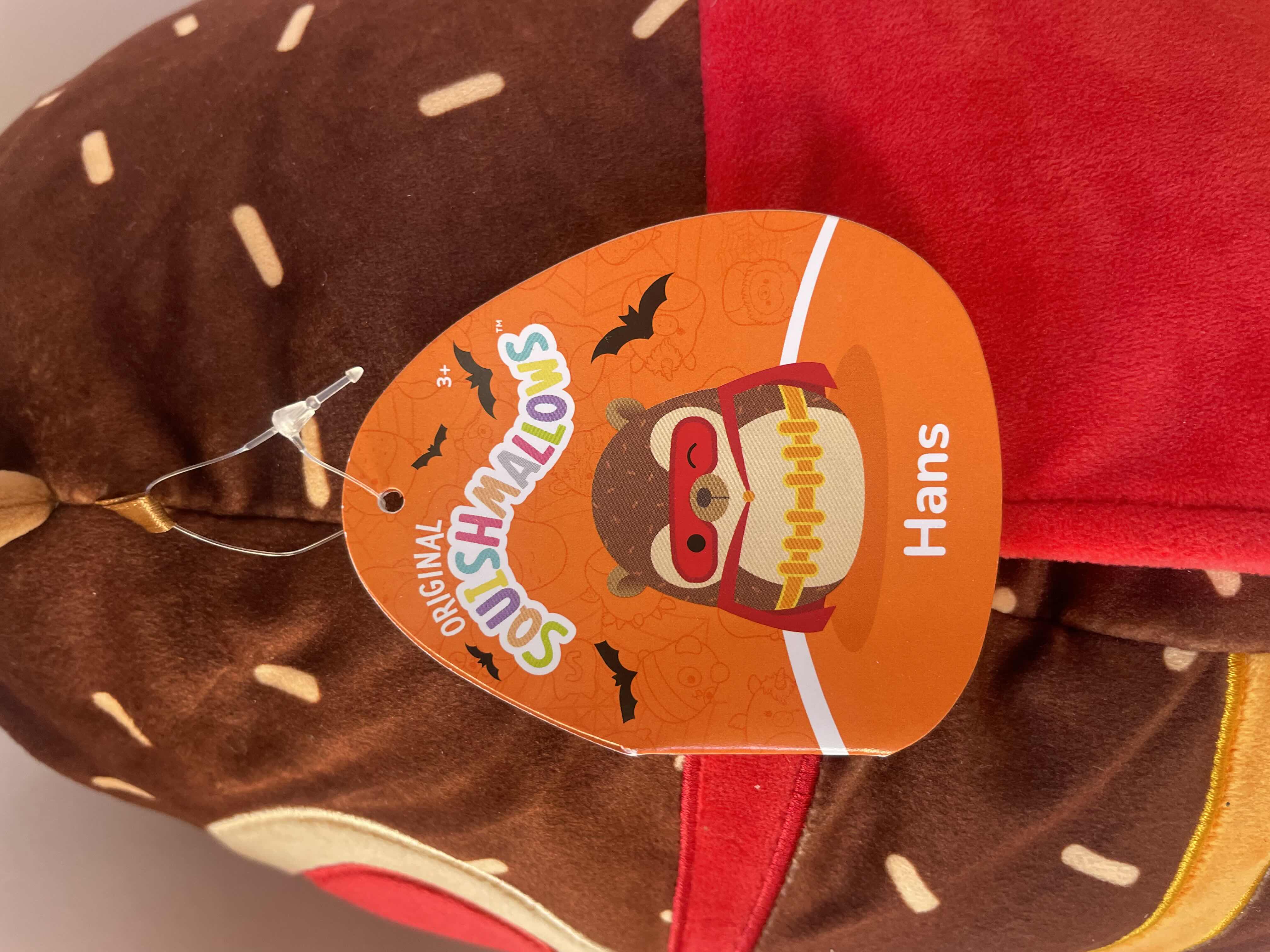 Photo 1 of HALLOWEEN SQUISHMALLOWS CAILEY H8”, DENT H8”, HANS H12” & ORIGINAL SQUISHMALLOWS TREAT PAIL BELLA H10” - TOTAL (4) NWT