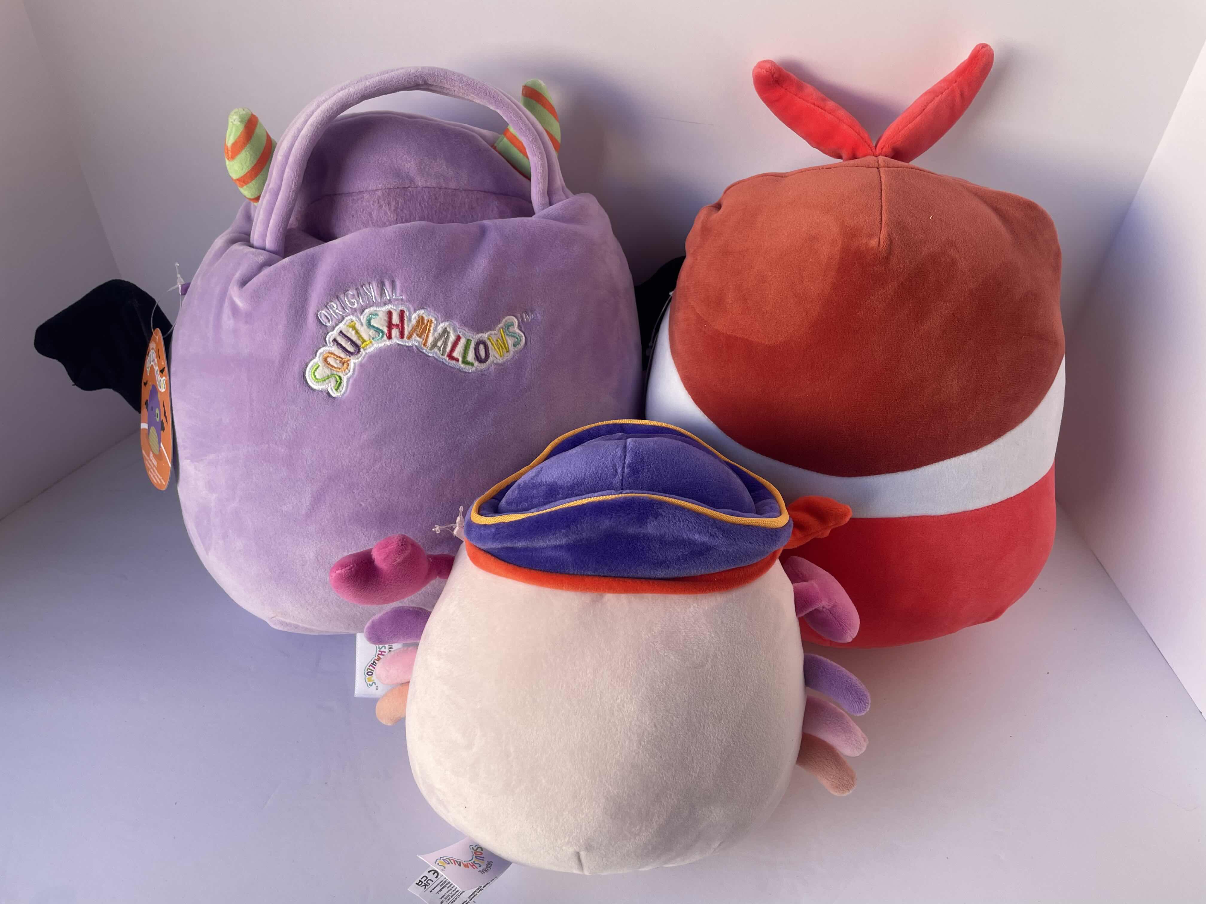 View 2 of ORIGINAL SQUISHMALLOWS TREAT PAIL BLAZE H10”, CAILEY H8" & THE NIGHTMARE BEFORE CHRISTMAS LOCK H10” NWT

