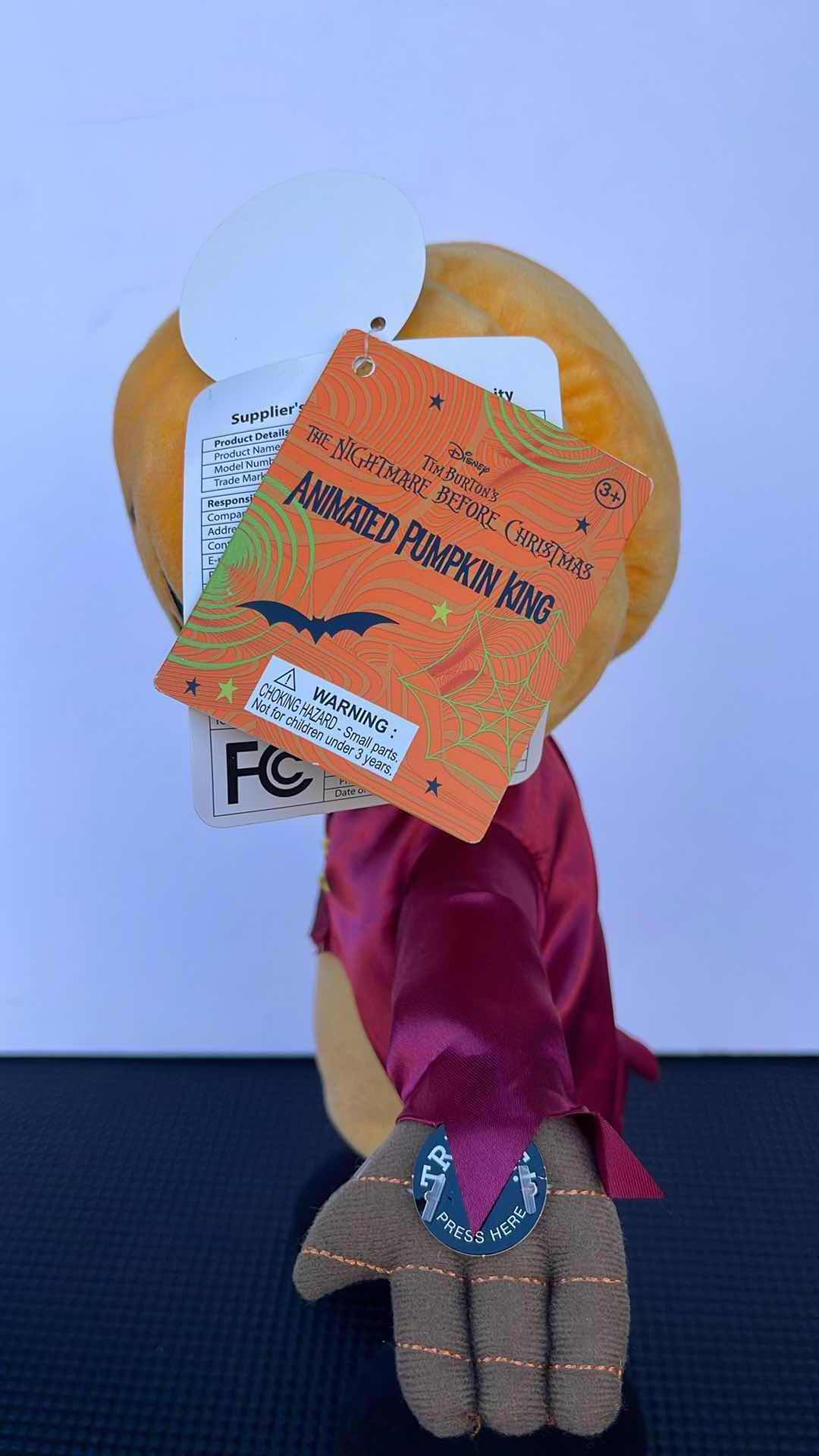 Photo 1 of NWT TIM BURTON’S NIGHTMARE BEFORE CHRISTMAS ANIMATED PLUSH PUMPKIN KING H13” 