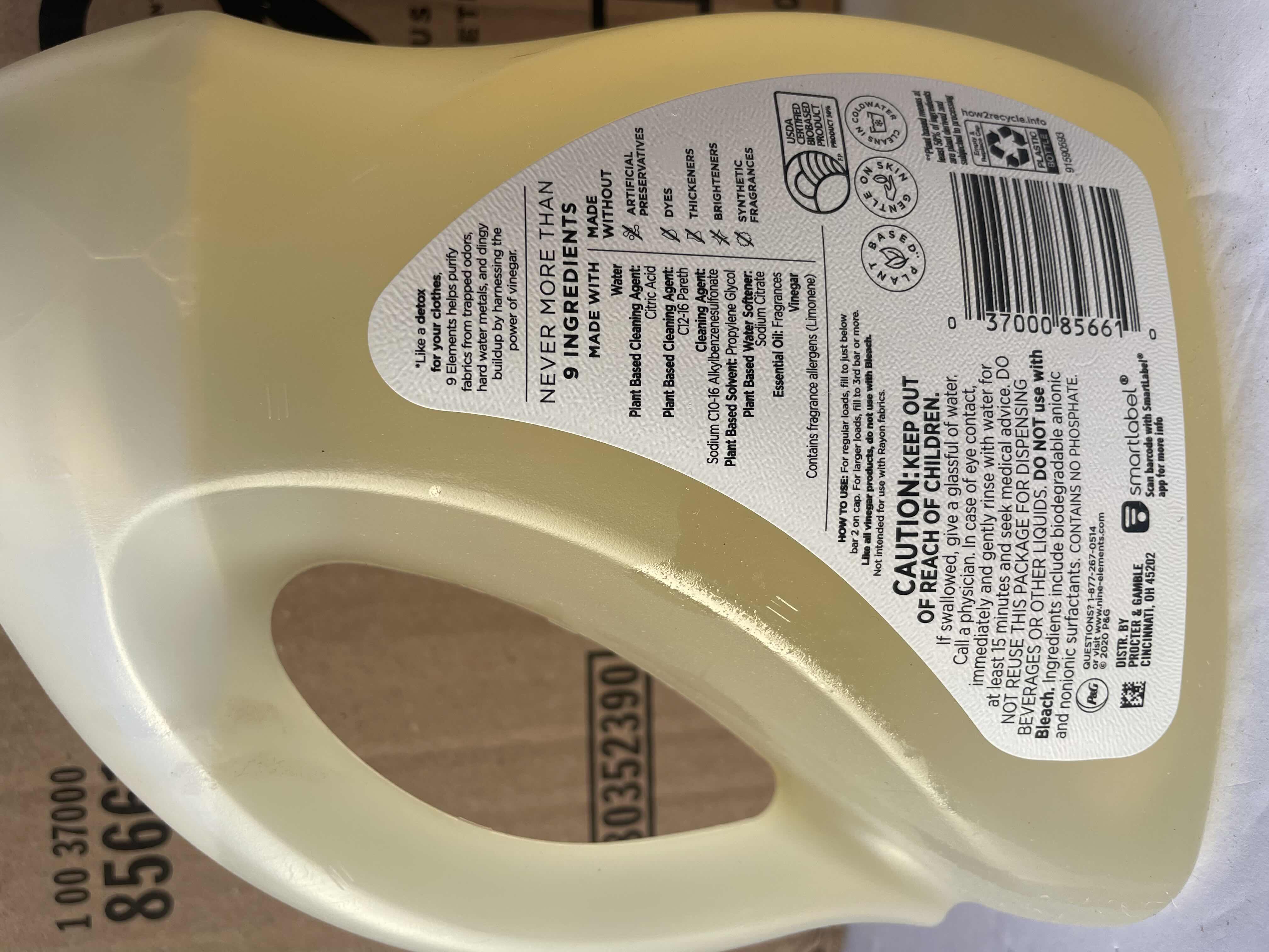 Photo 1 of 9 ELEMENTS LAUNDRY DETERGENT EUCALYPTUS SCENT 46 FL OZ. (6)