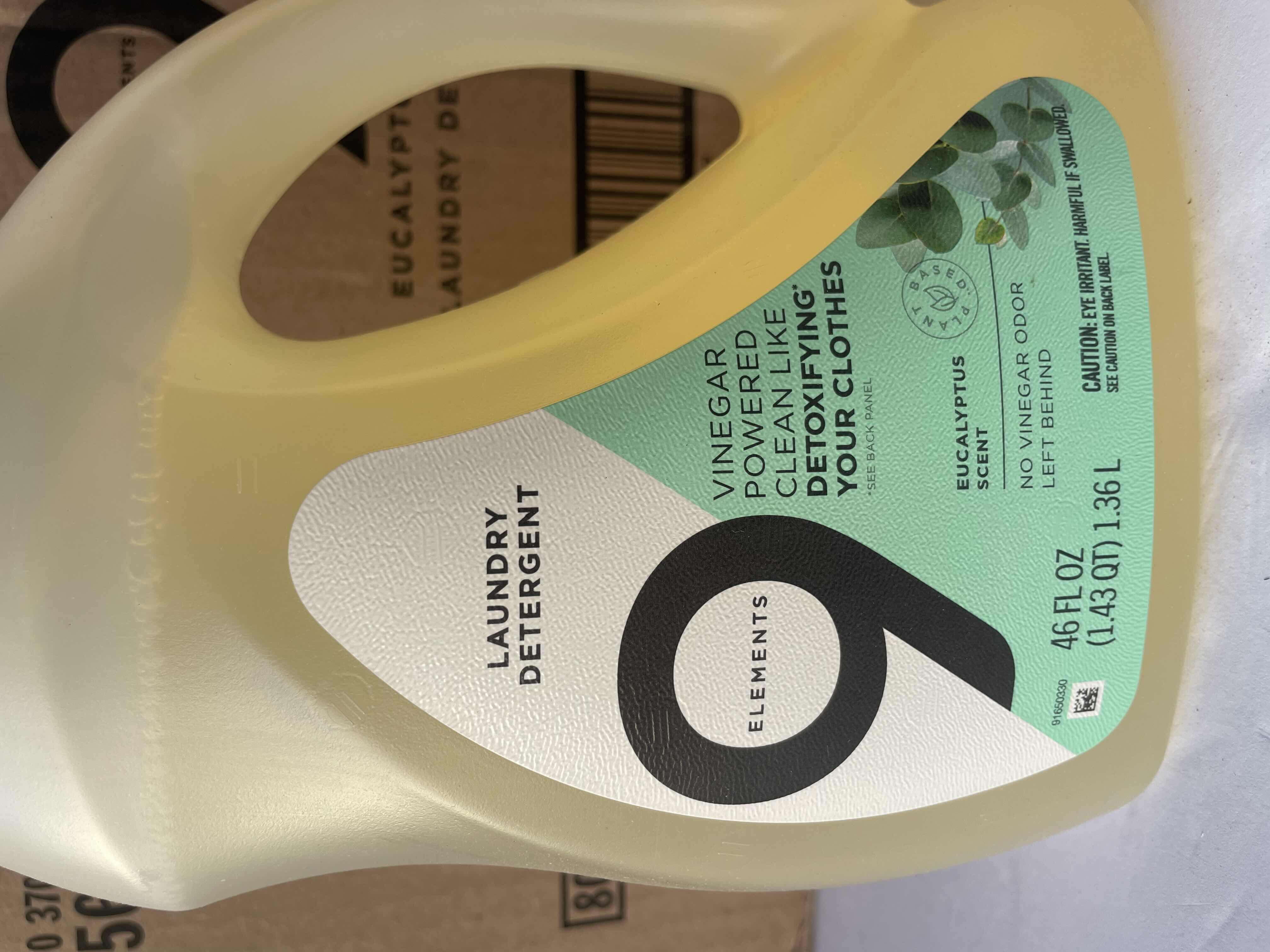 Photo 1 of 9 ELEMENTS LAUNDRY DETERGENT EUCALYPTUS SCENT 46 FL OZ. (6)