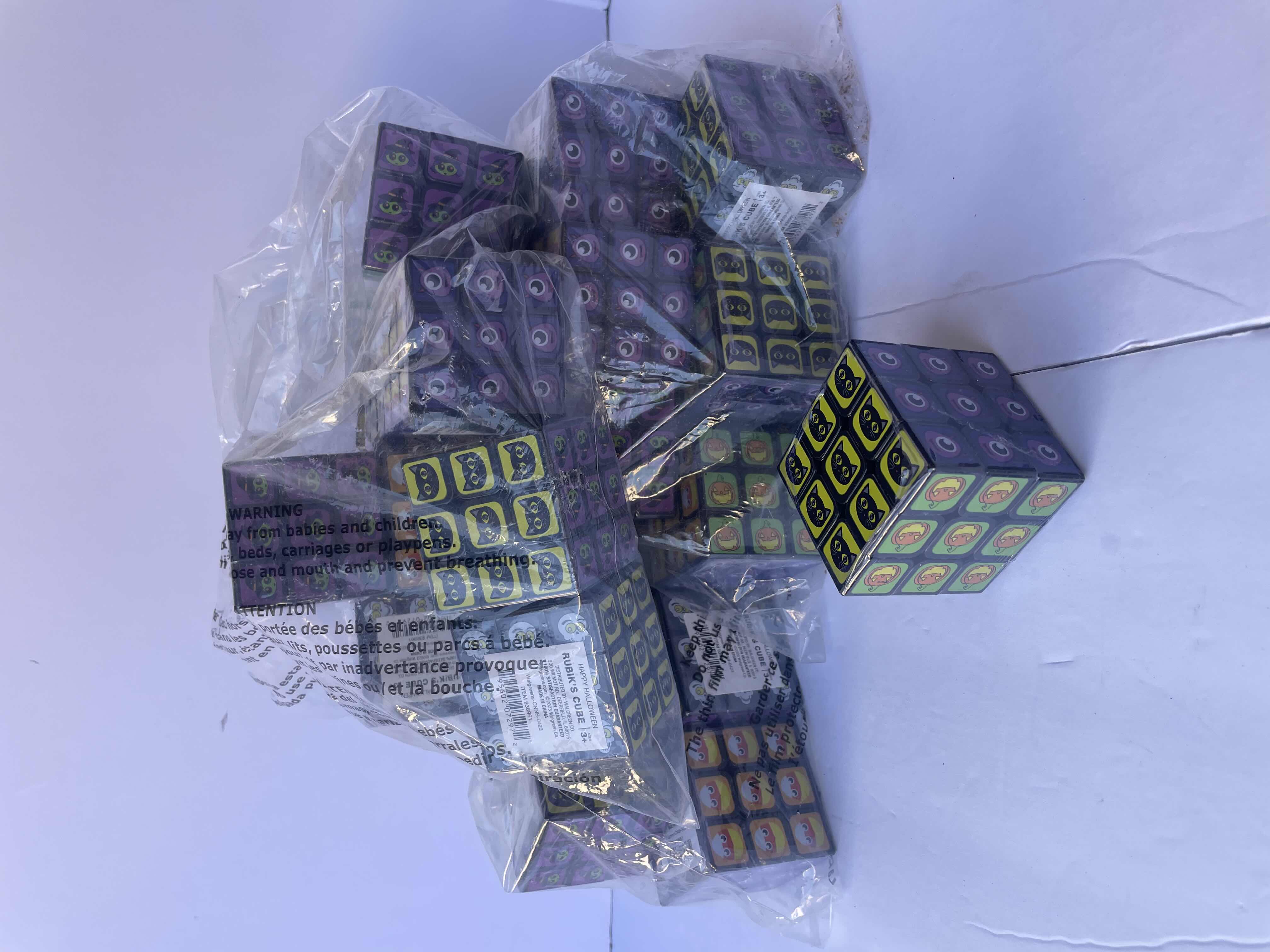 Photo 1 of HALLOWEEN RUBIKS CUBES LOT LARGE BAG (30 PIECES) 