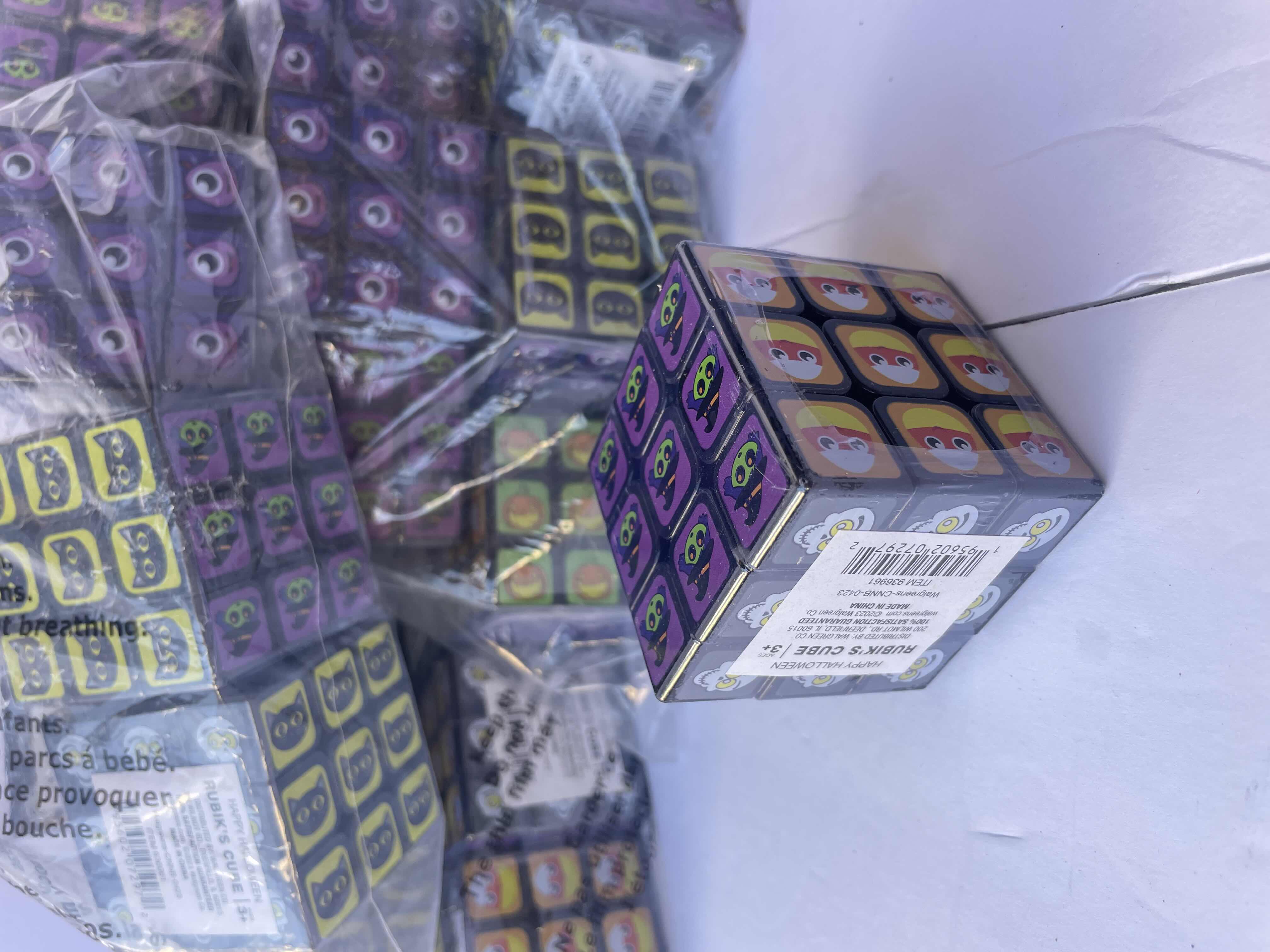 Photo 1 of HALLOWEEN RUBIKS CUBES LOT LARGE BAG (30 PIECES) 