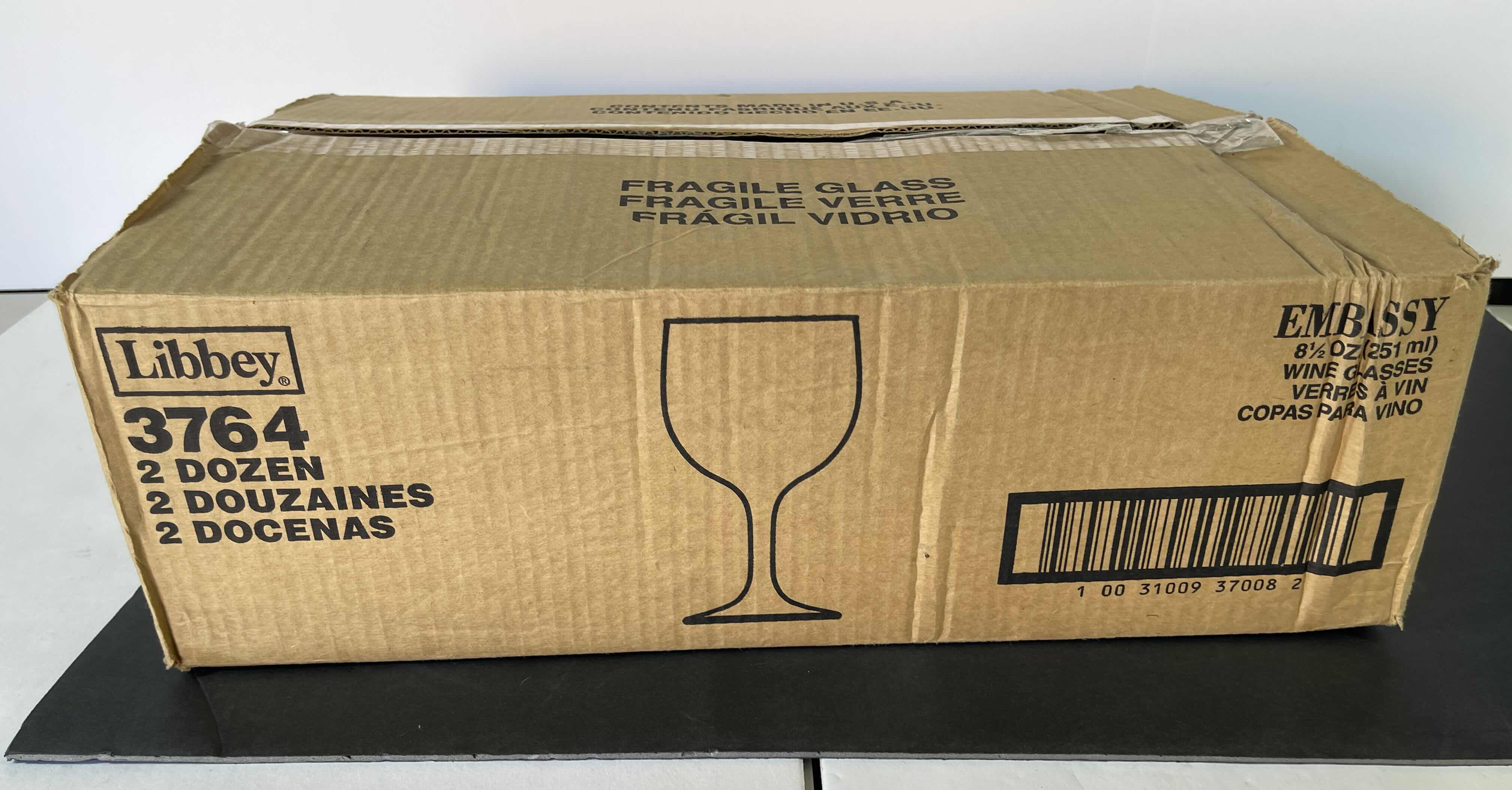 Photo 1 of LIBBEY 3764 TWO DOZEN 6” EMBASSY 8.5 OZ WINE GLASSES