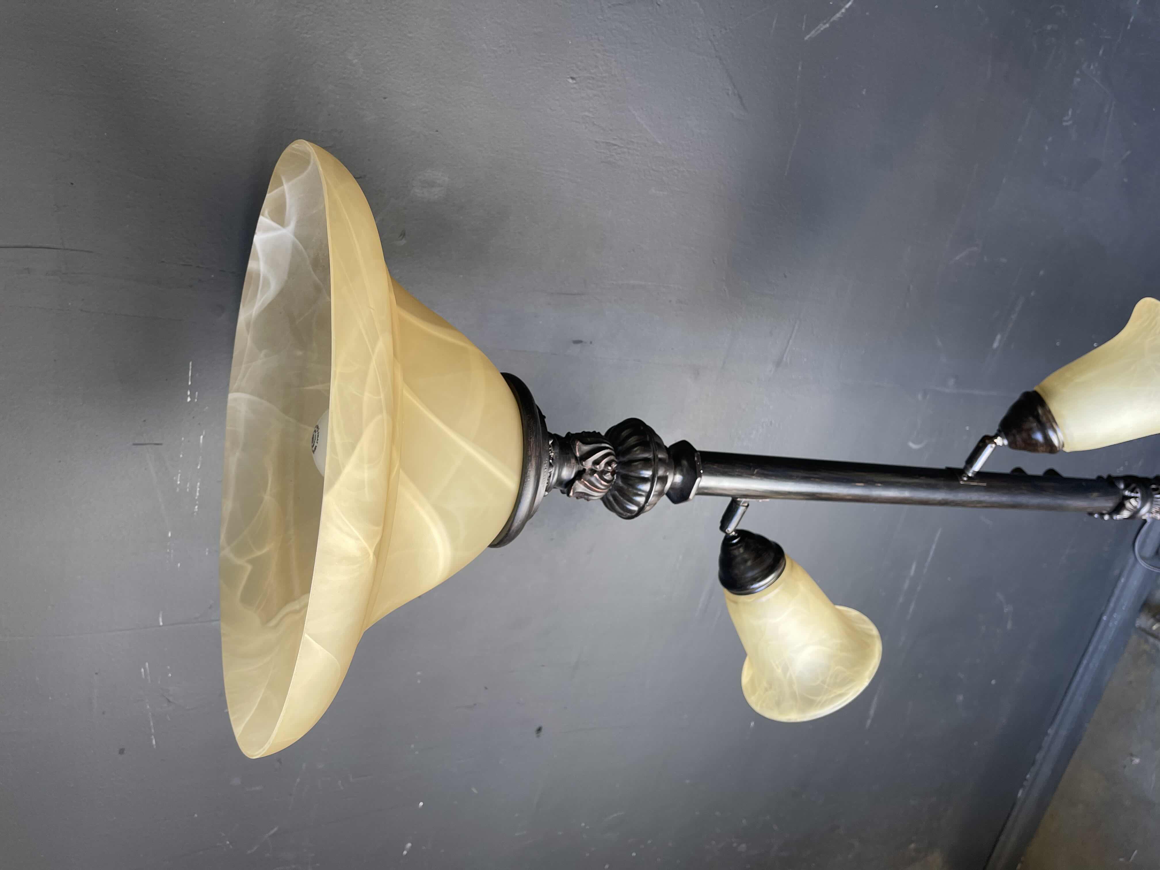 Photo 1 of KATHY IRELAND SONNET INDUSTRIAL VINTAGE TREE TORCHIERE FLOOR LAMP STANDING 72" MSRP $250