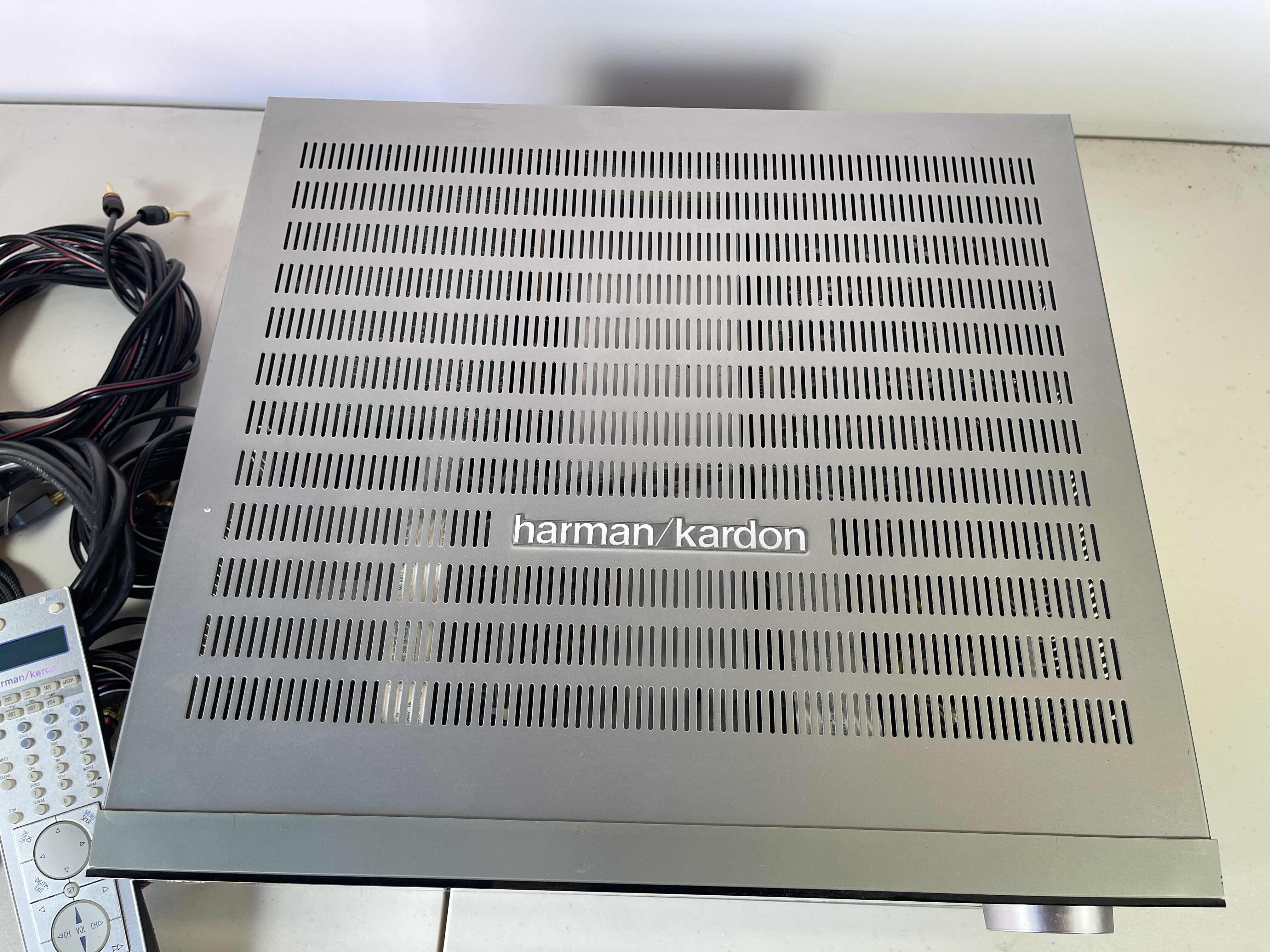 Photo 1 of HARMAN/KARDON MODEL AVR635 7.1 CHANNEL 75 WATT RECEIVER TUNER WITH WIRES AND CONTROLLER
