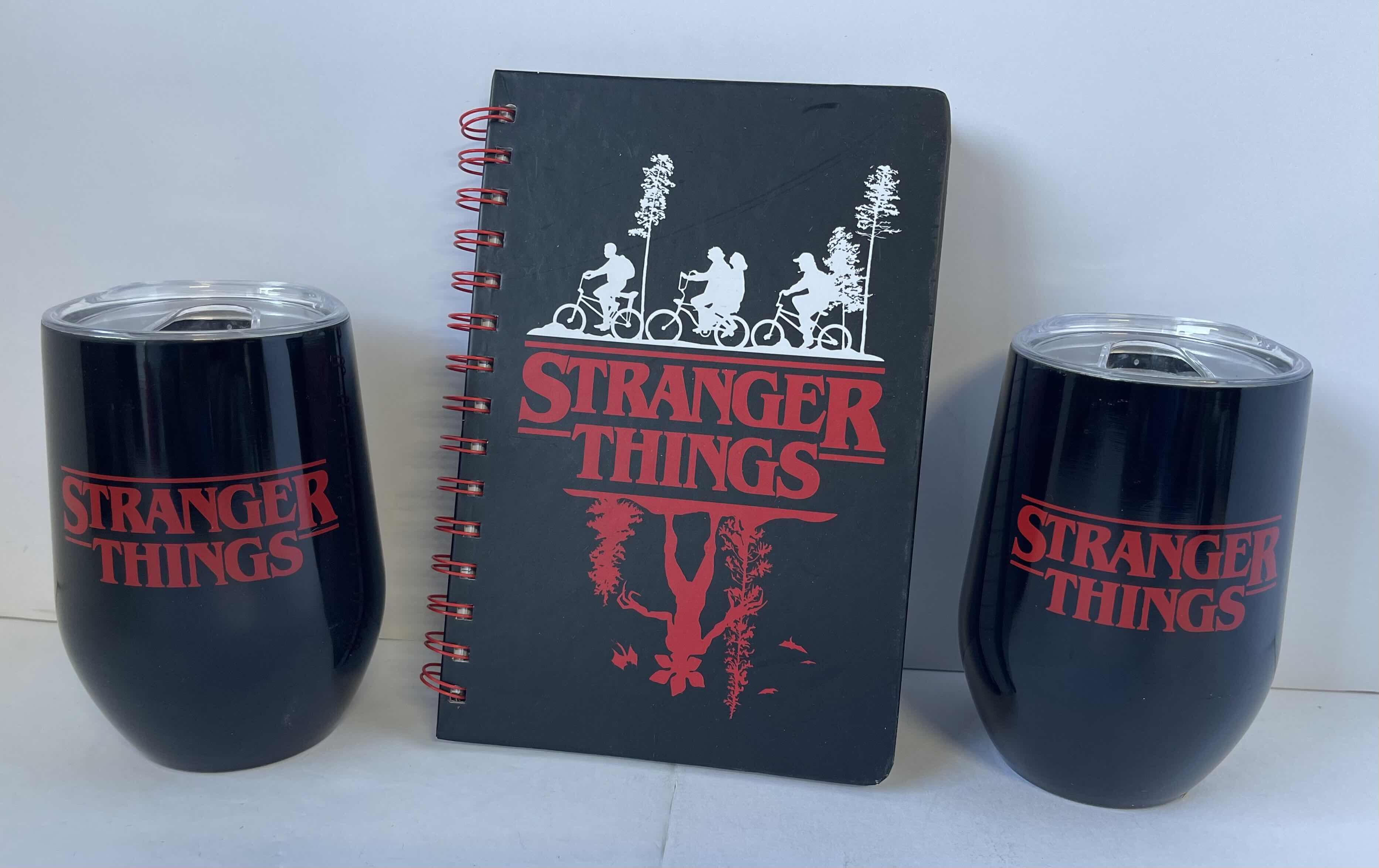View 1 of STRANGER THINGS JOURNAL NOTEBOOK WITH METAL TUMBLERS 13.5 FL OZ (2)