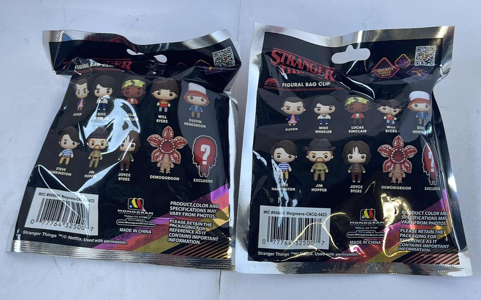 Photo 1 of STRANGER THINGS MYSTERY FIGURAL BAG CLIPS SERIES ONE (6)