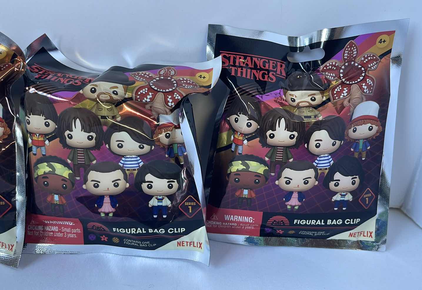 Photo 1 of STRANGER THINGS MYSTERY FIGURAL BAG CLIPS SERIES ONE (6)