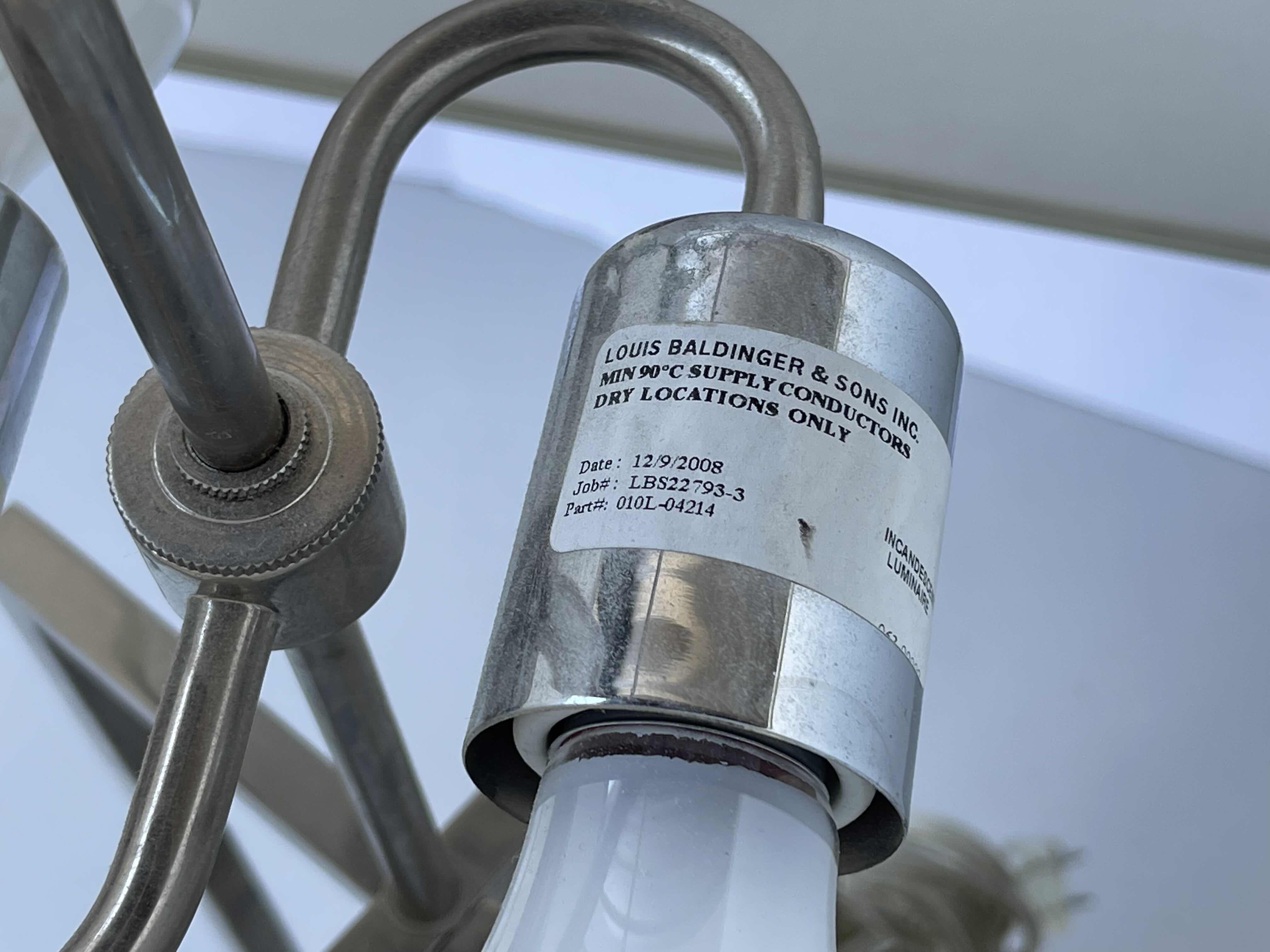 Photo 1 of LOUIS BALDINGER & SONS TWO LIGHT TABLE LAMP H27” 