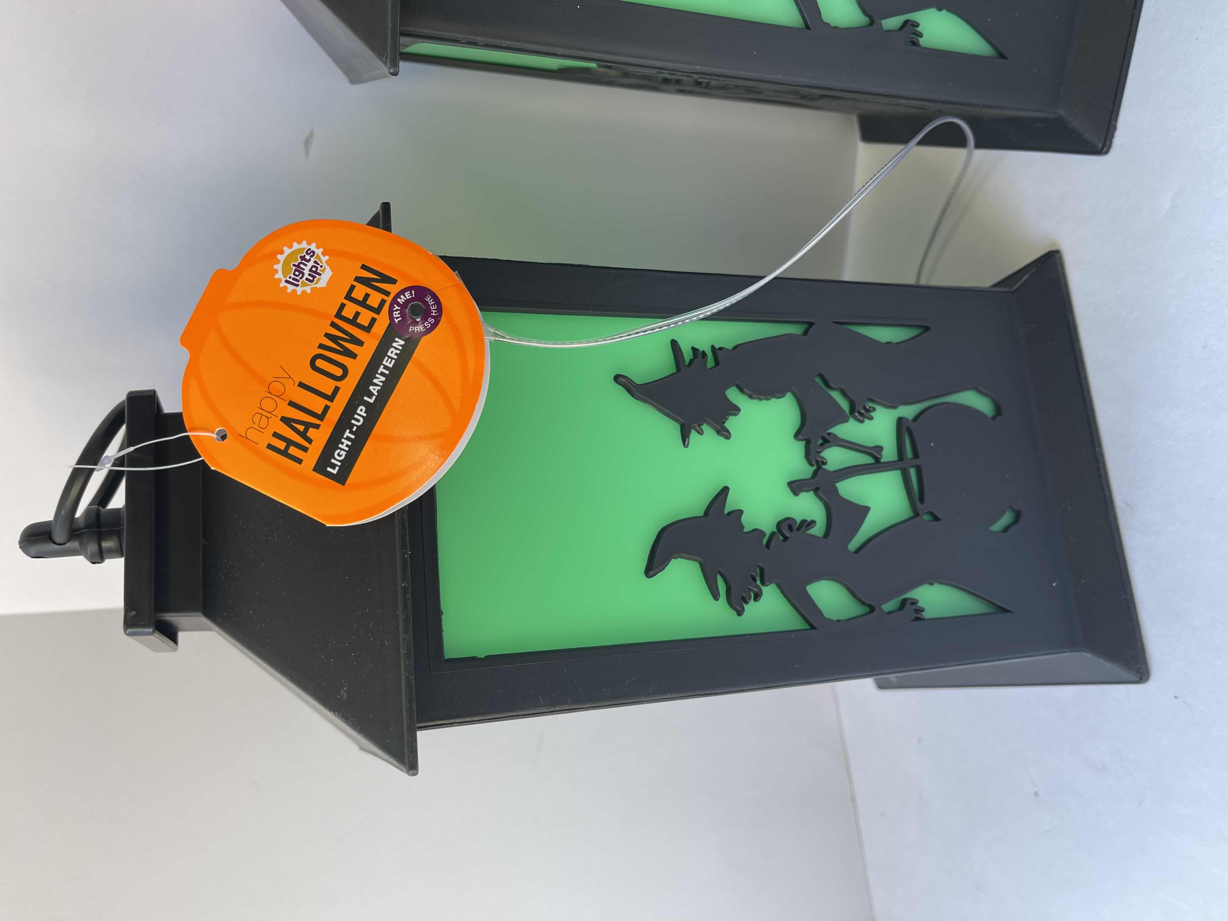 Photo 1 of BREWING WITCHES 12” LIGHT-UP PLASTIC LANTERNS (3) NWT