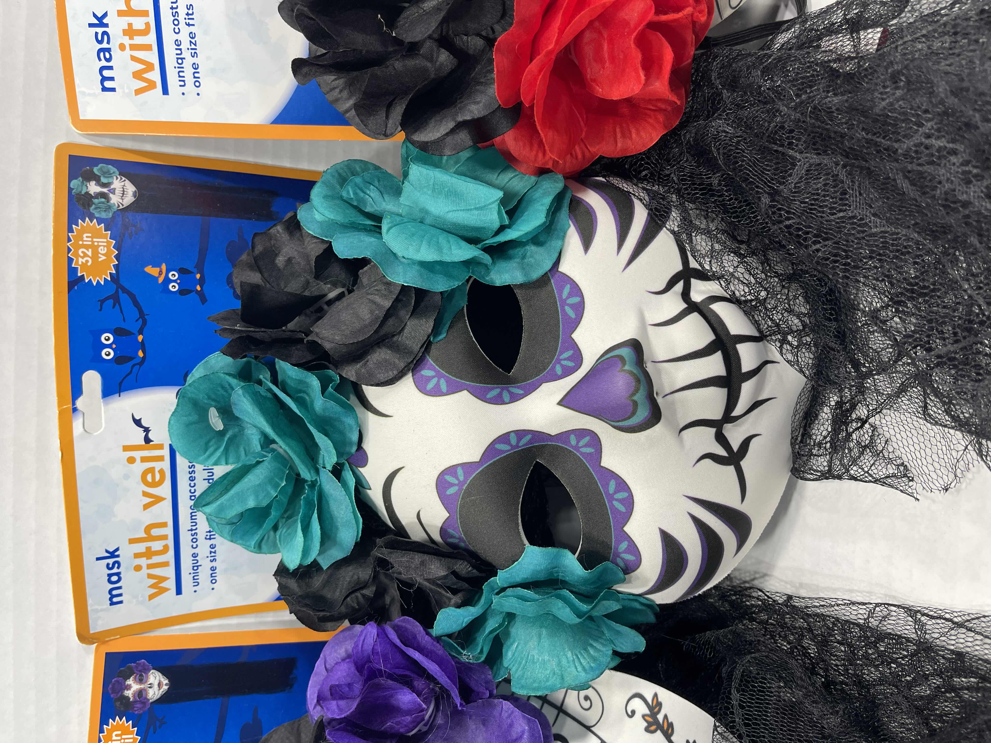Photo 1 of HALLOWEEN FLOWER MASK WITH 32” VEIL (3) 