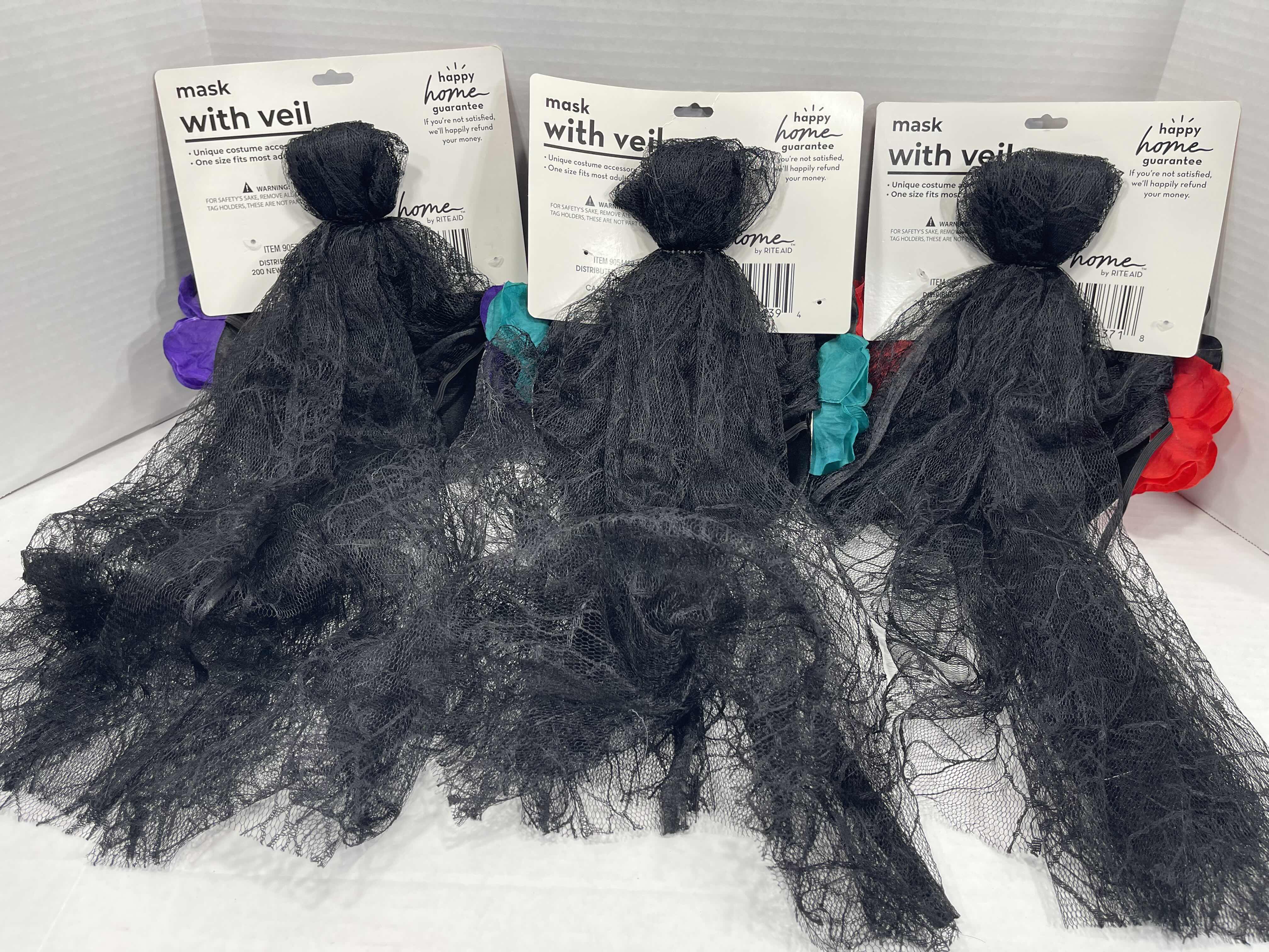 Photo 1 of HALLOWEEN FLOWER MASK WITH 32” VEIL (3) 