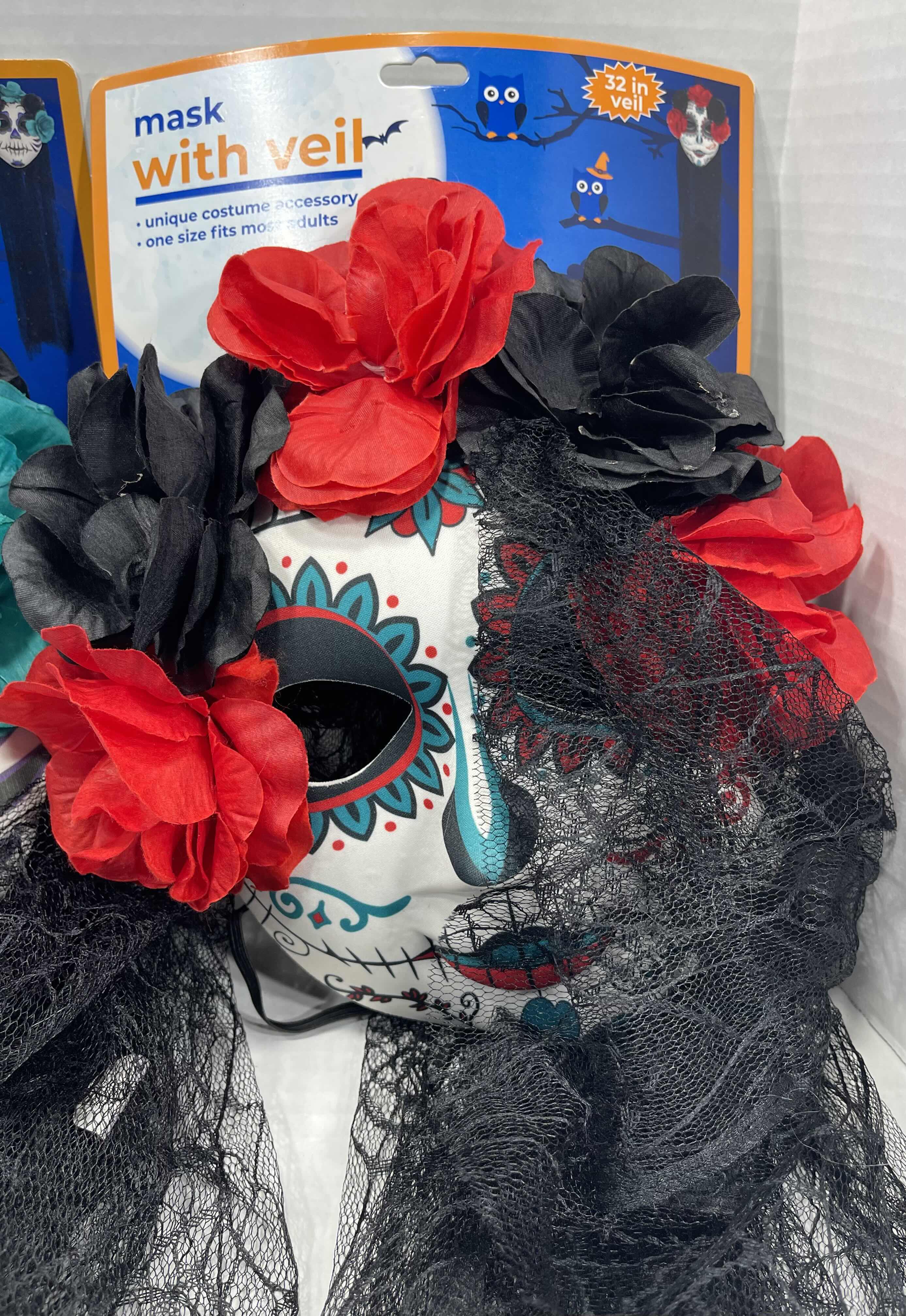 Photo 1 of HALLOWEEN FLOWER MASK WITH 32” VEIL (3) 