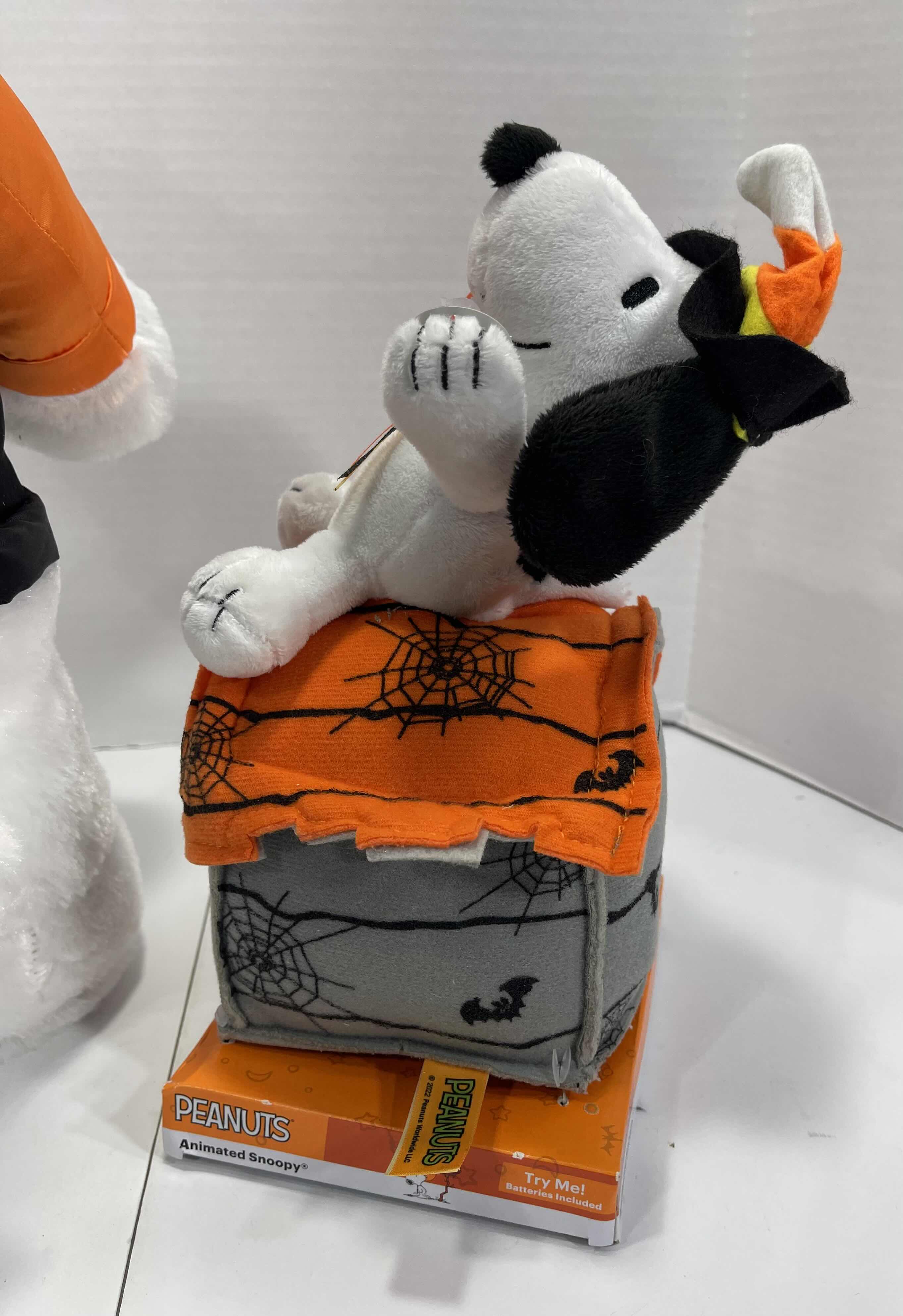 Photo 1 of PEANUTS PIRATE TRICK OR TREAT SNOOPY STANDING PLUSH H24” & ANIMATED SNOOPY ON DOGHOUSE 