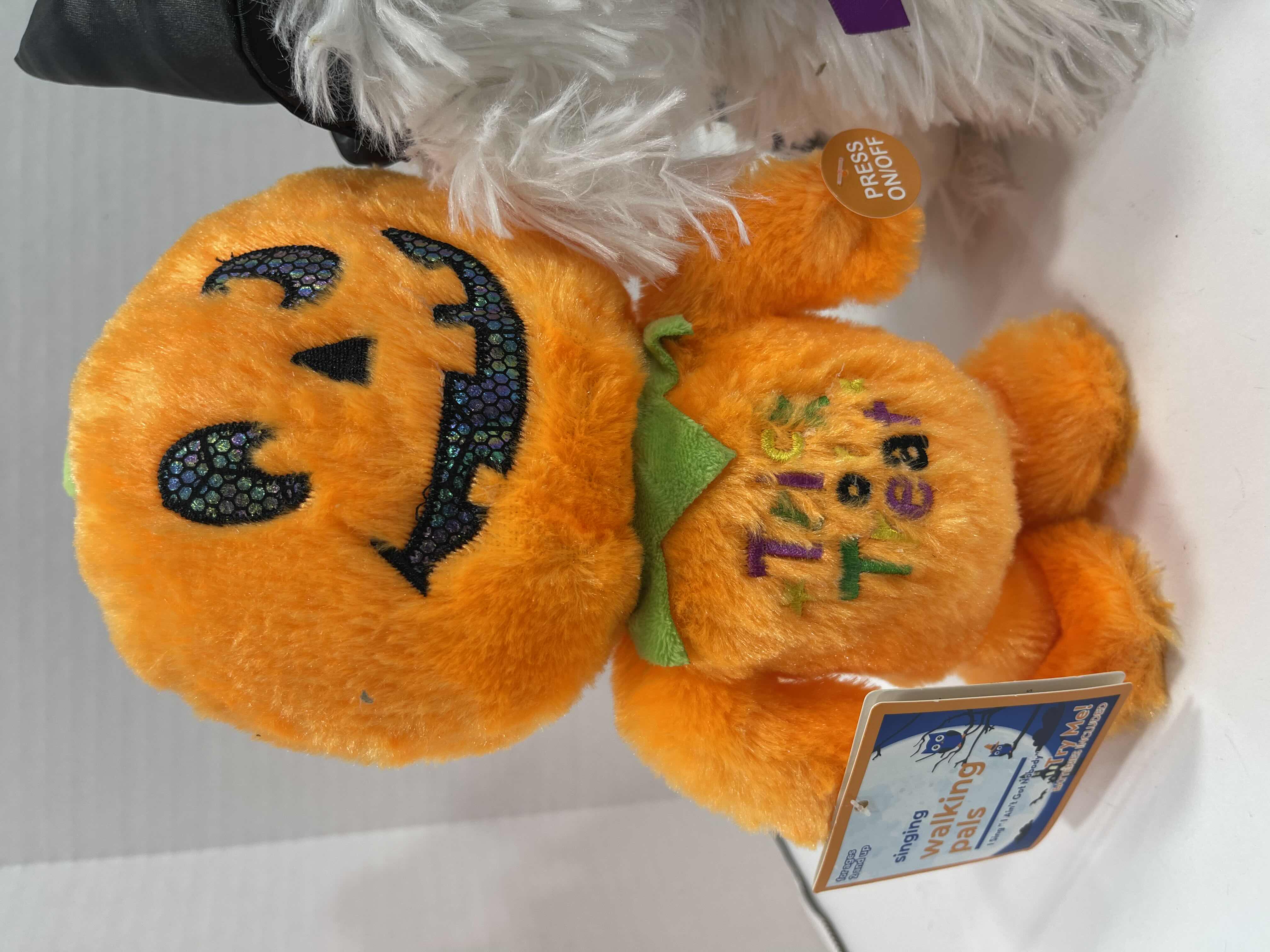 Photo 1 of HOME BRAND HALLOWEEN ANIMATED SINGING WALKING PALS 8.5” (2) & SINGING SPINNING PUPPY 9” MSRP $45