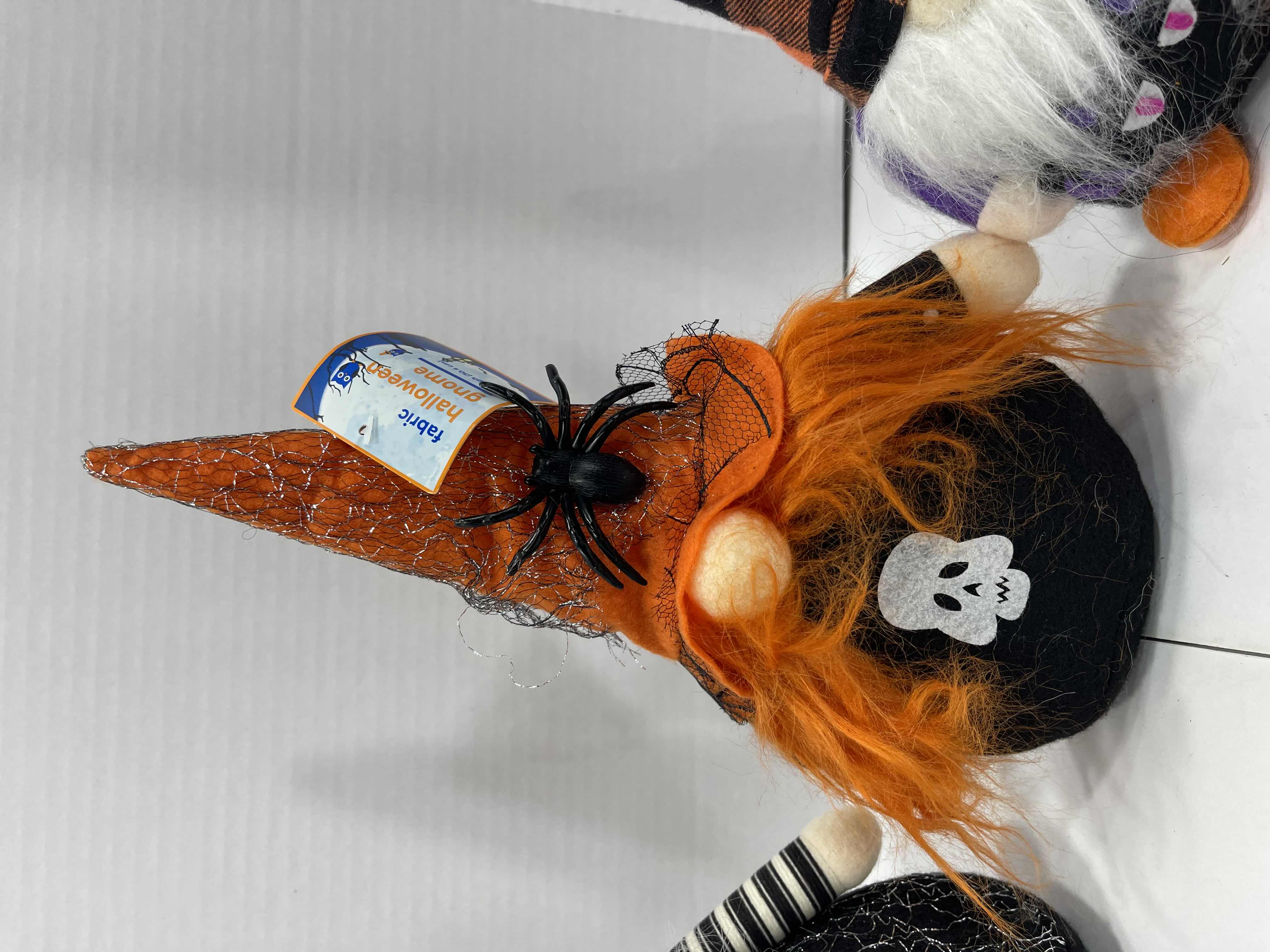 Photo 1 of HOME BRAND FABRIC HALLOWEEN GNOMES (4) - TALLEST H13” NWT 