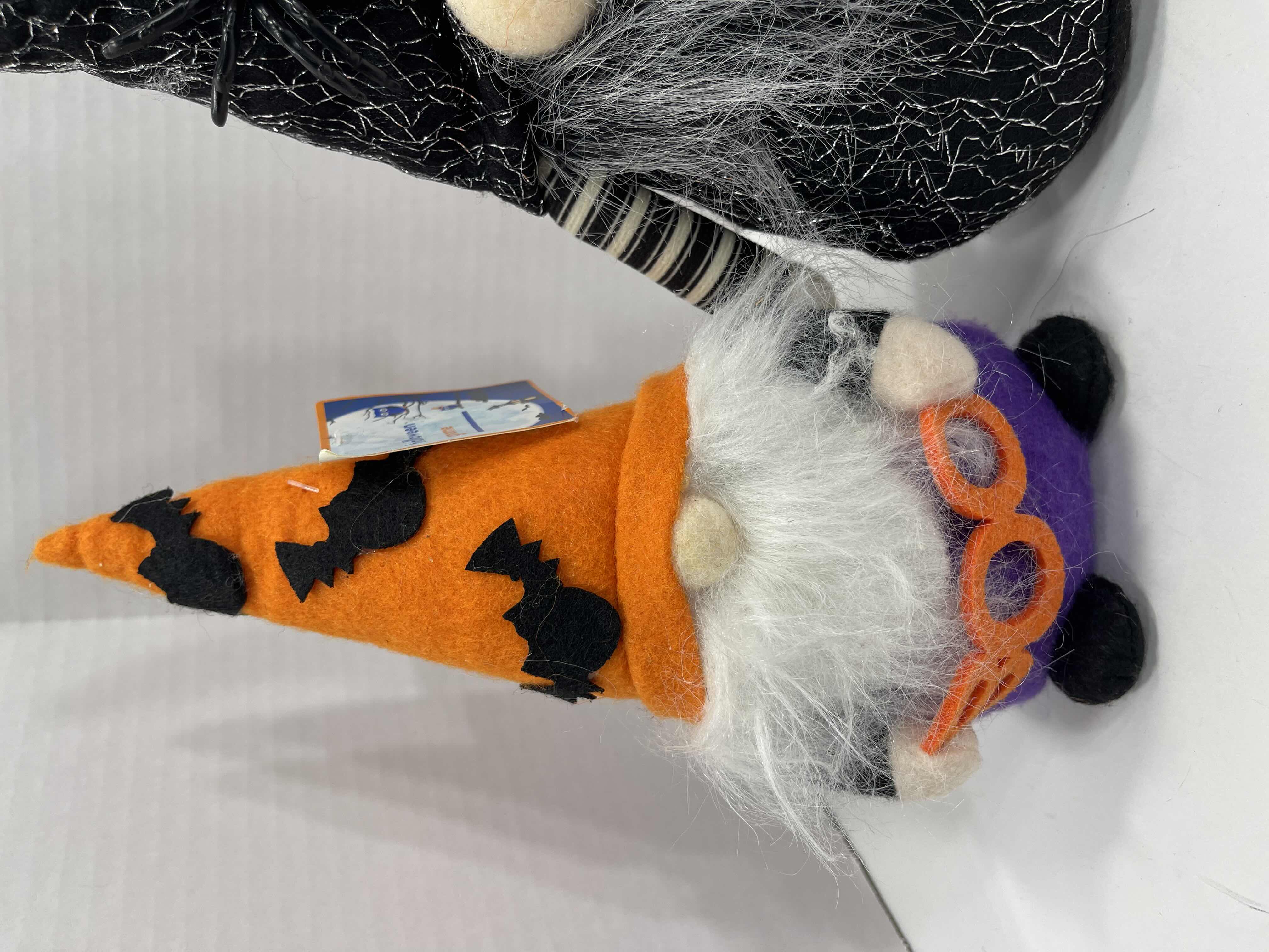 Photo 1 of HOME BRAND FABRIC HALLOWEEN GNOMES (4) - TALLEST H13” NWT 