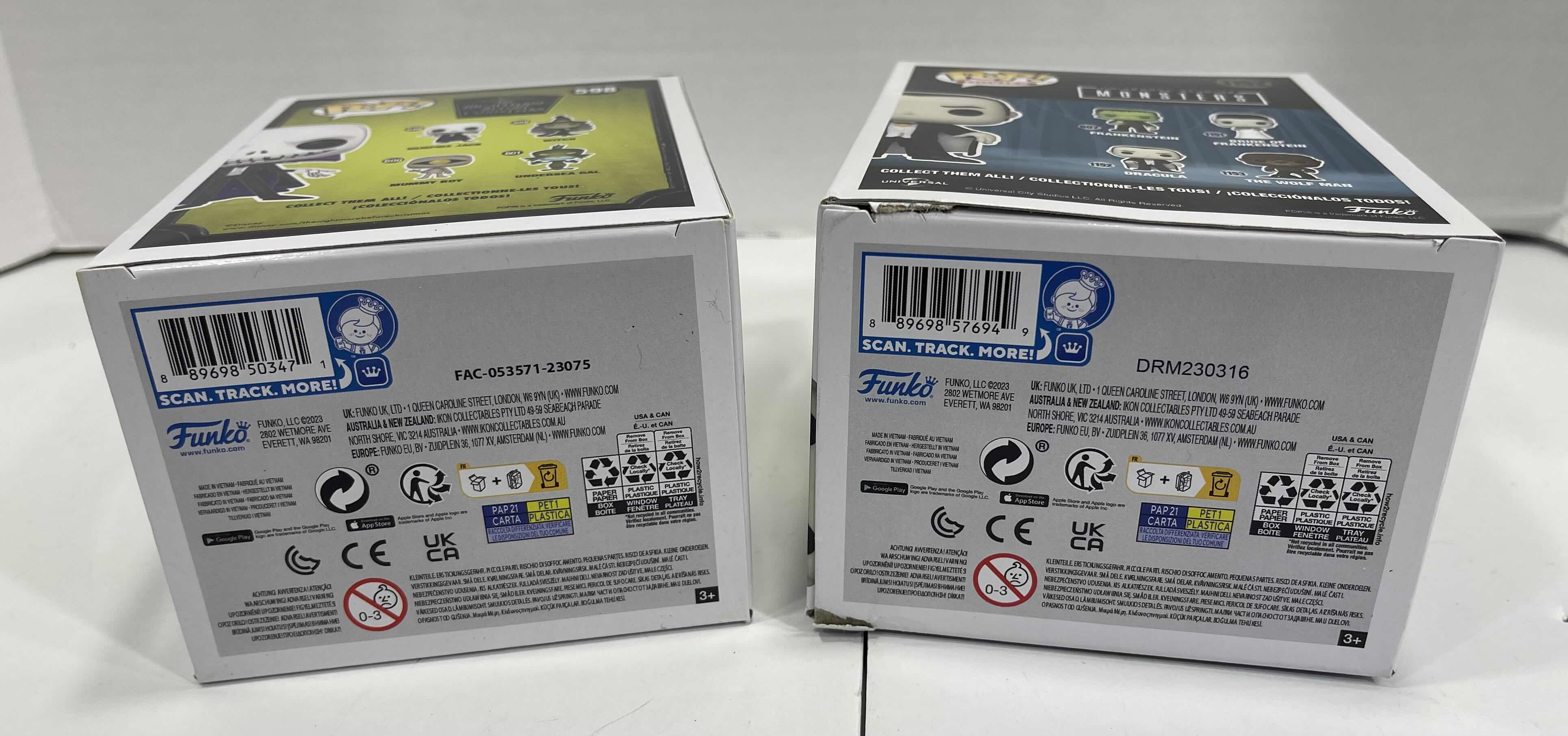 Photo 1 of FUNKO POPS (2) - DISNEY VAMPIRE JACK #598 & MONSTERS DRACULA #1152 NEW 