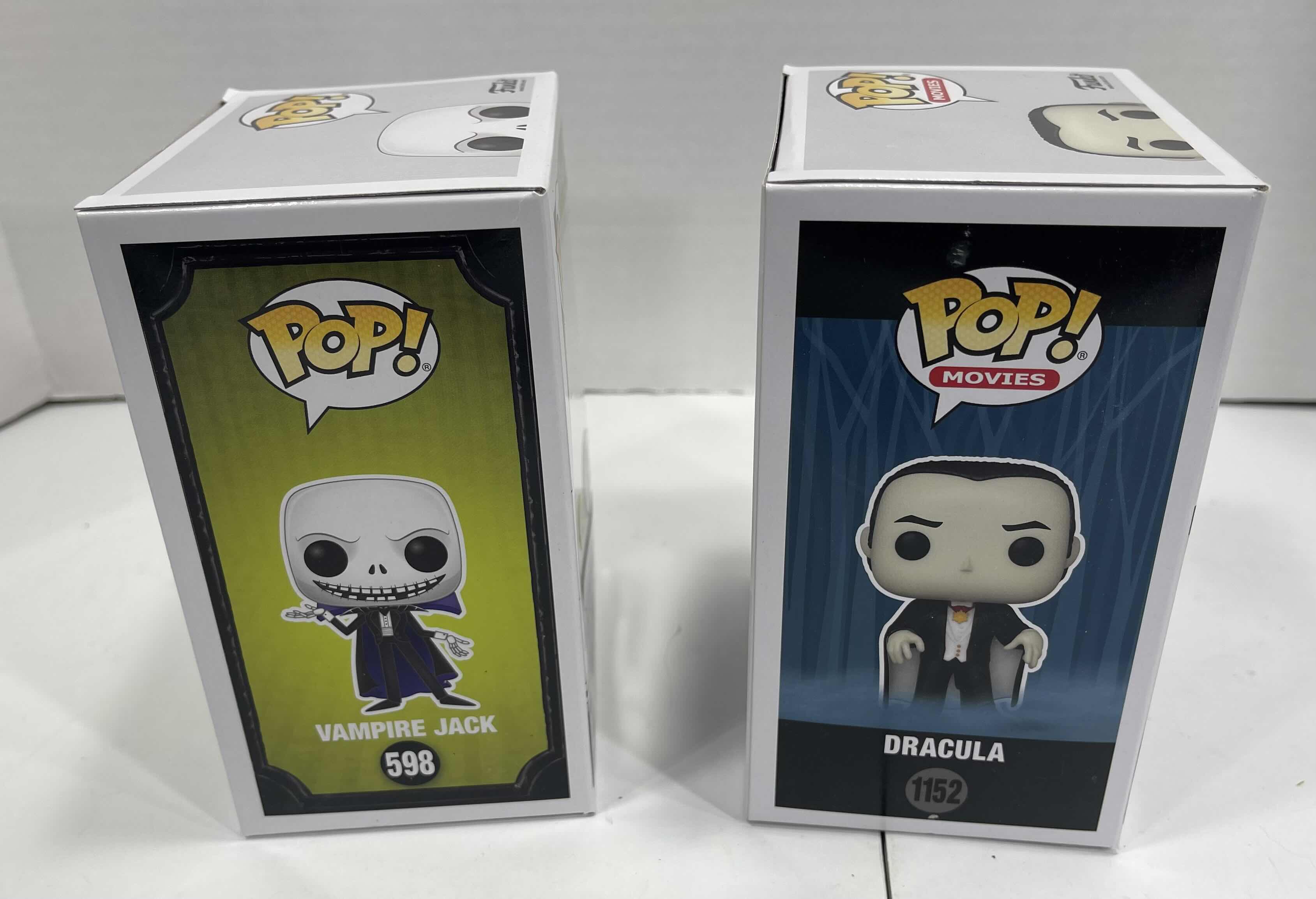 Photo 1 of FUNKO POPS (2) - DISNEY VAMPIRE JACK #598 & MONSTERS DRACULA #1152 NEW 