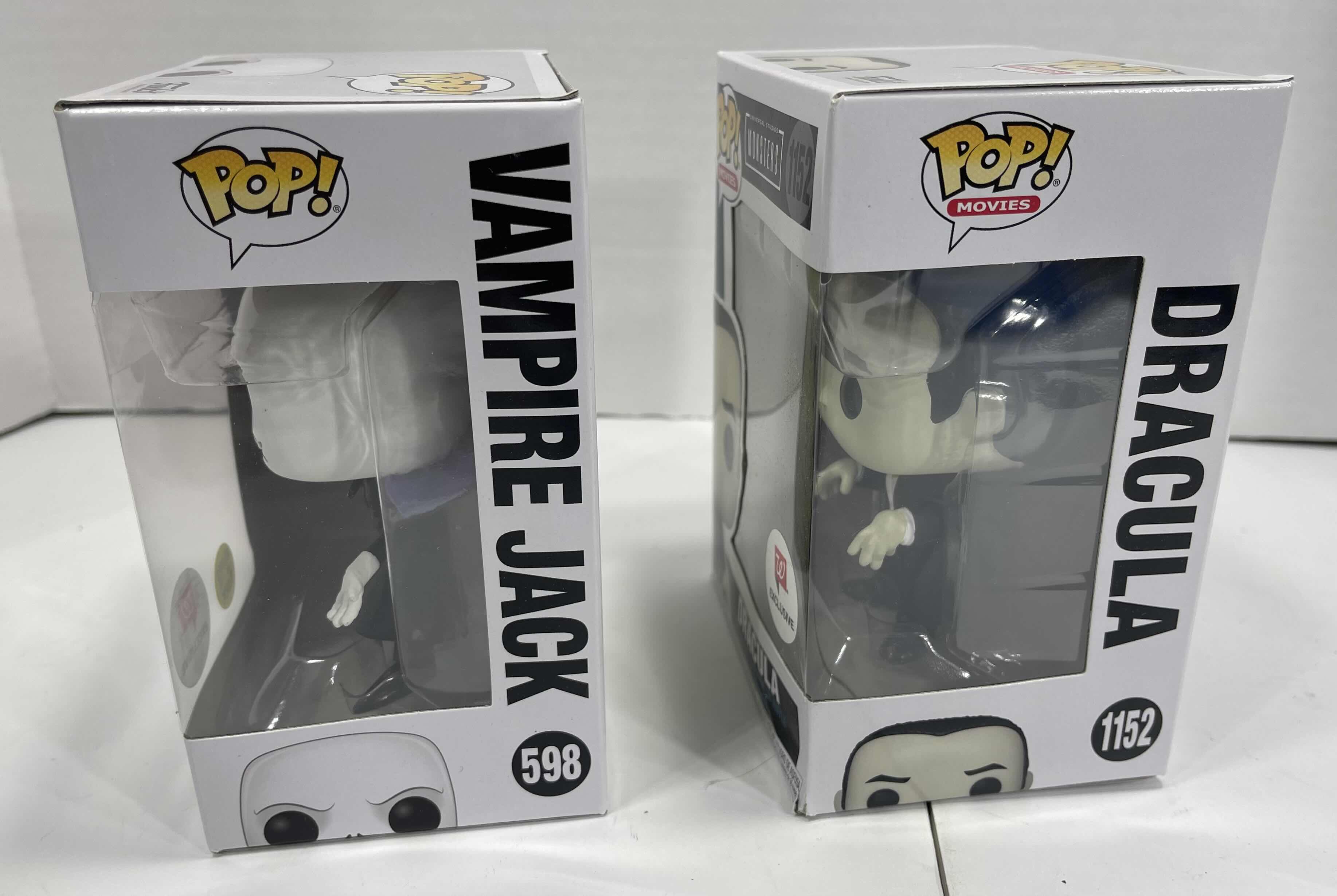 Photo 1 of FUNKO POPS (2) - DISNEY VAMPIRE JACK #598 & MONSTERS DRACULA #1152 NEW 