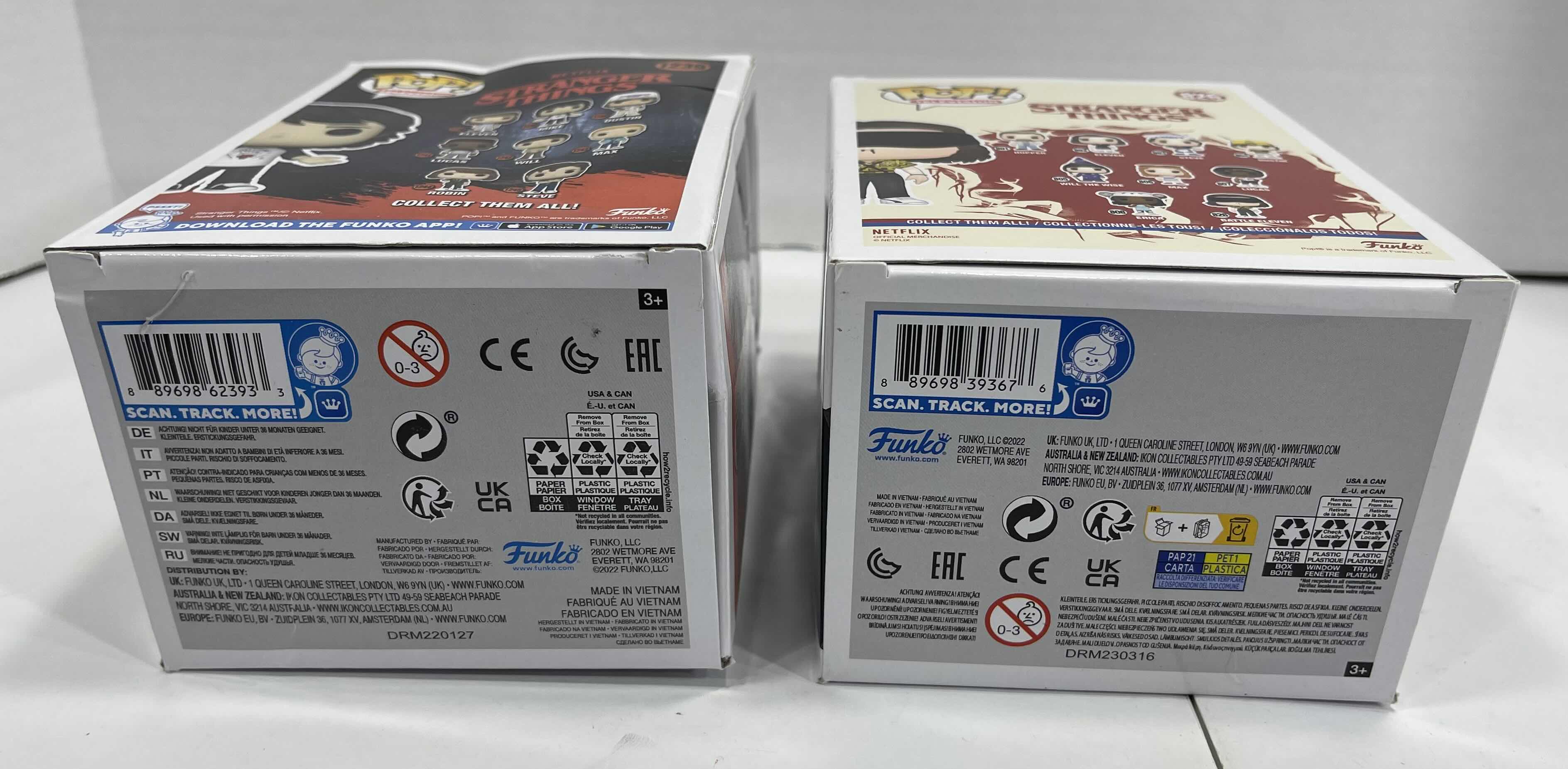 Photo 1 of FUNKO POPS (2) - STRANGER THINGS MIKE #1239 & BATTLE ELEVEN #826 NEW 