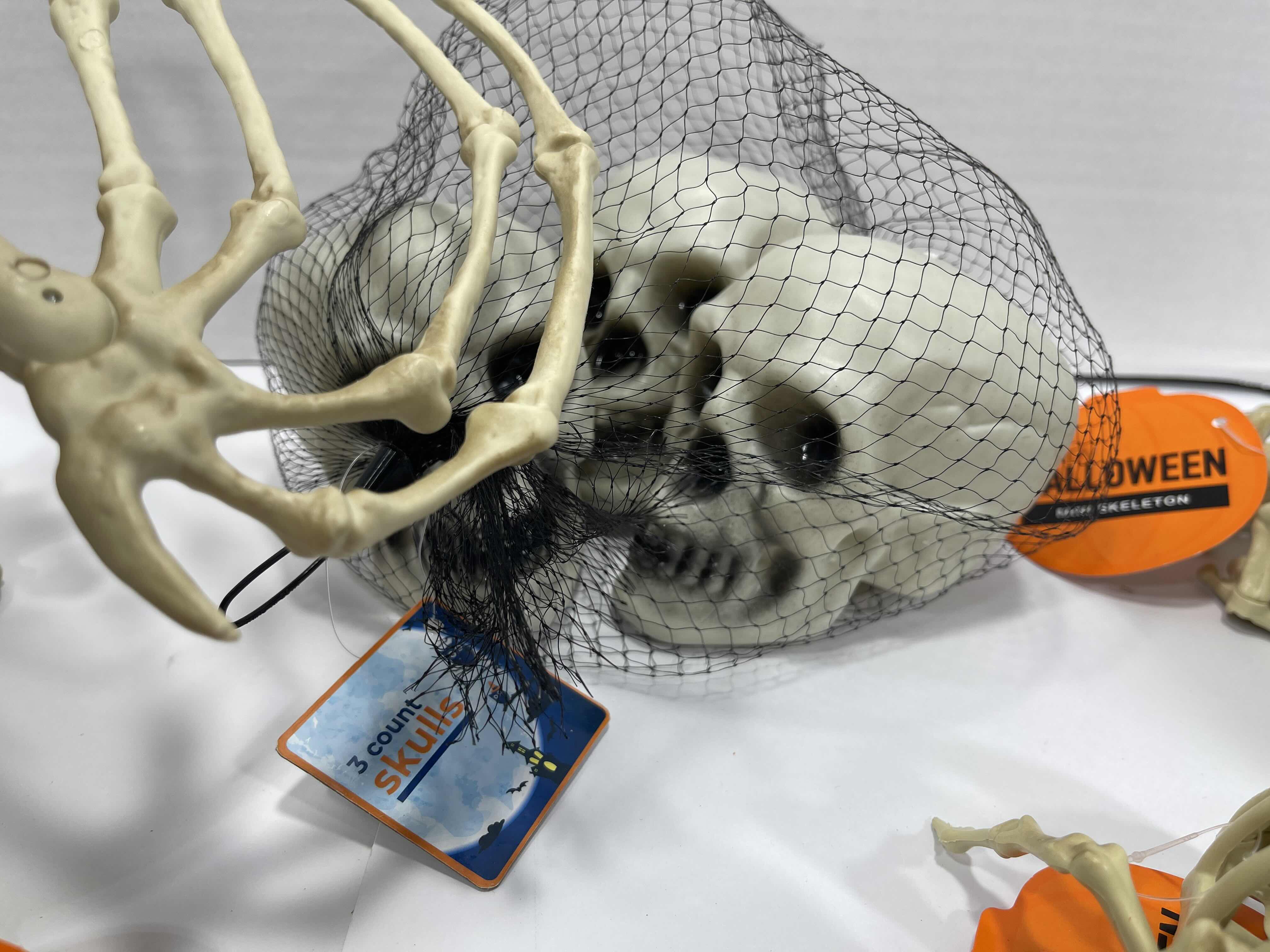 Photo 1 of HALLOWEEN DRAGON SKELETON, MINI SKELETONS & SKULLS YARD/HOME DECORATIONS - (7 ITEMS) MSRP $80