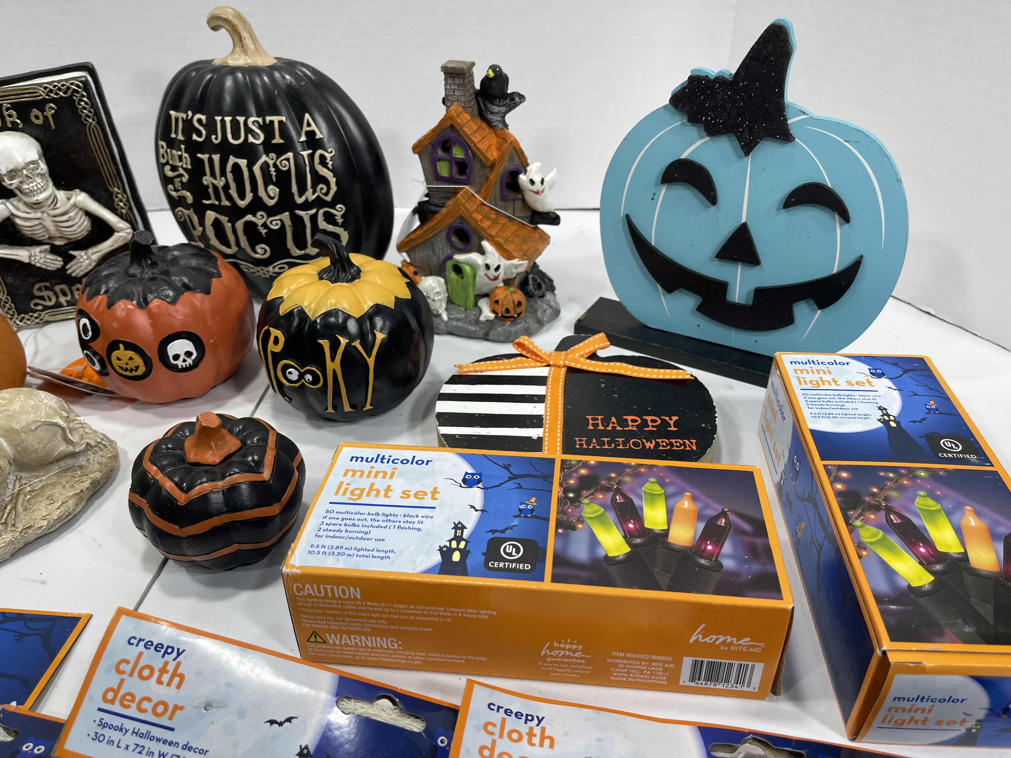Photo 1 of HOME HALLOWEEN ROOM/TABLE TOP DECORATIONS LARGE ASSORTMENT LOT (20 ITEMS) MSRP $100