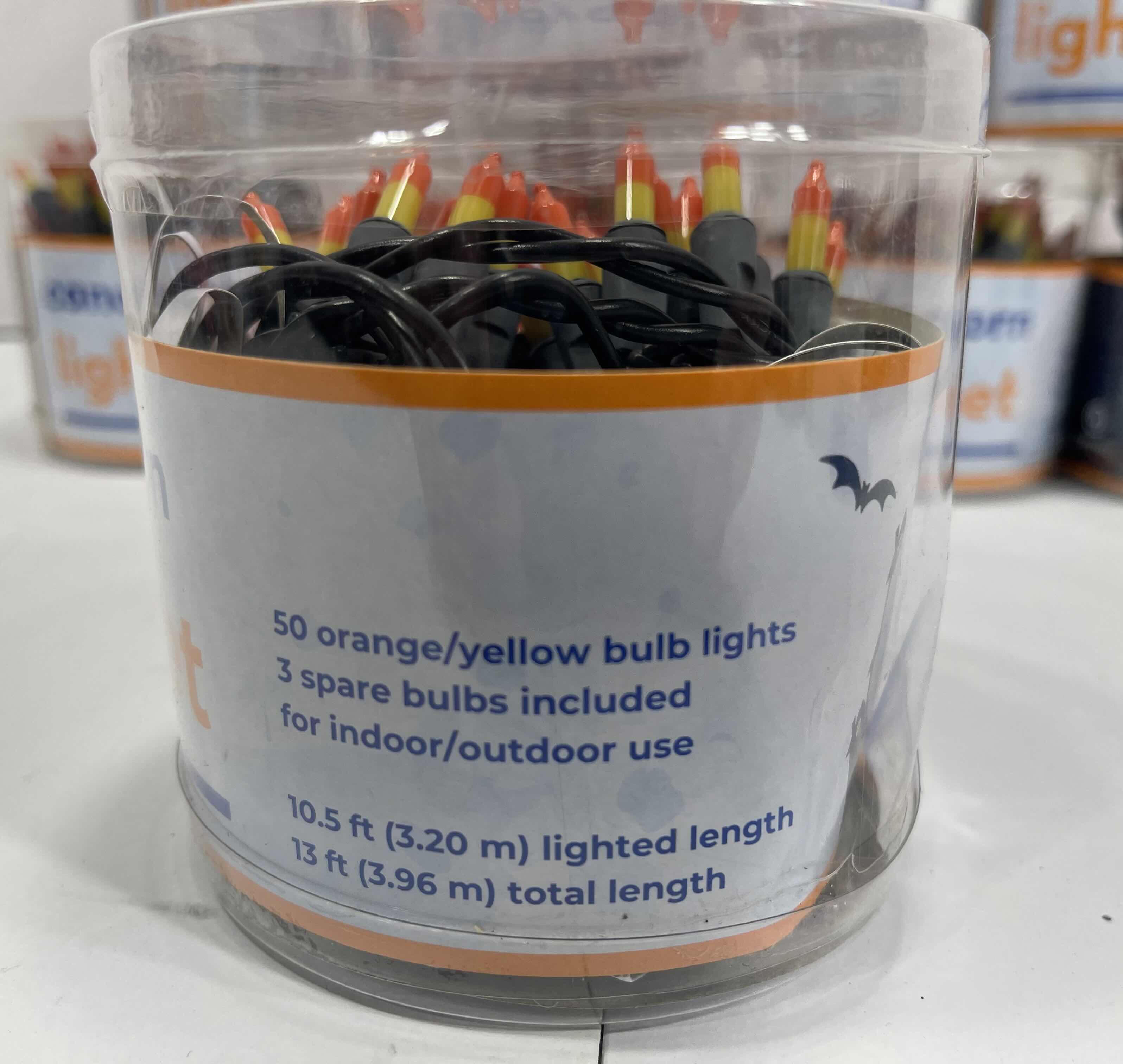 Photo 1 of CANDY CORN HALLOWEEN INDOOR/OUTDOOR LIGHT SETS (10) - LIGHTED LENGTH 10.5’ PER SET MSRP $100