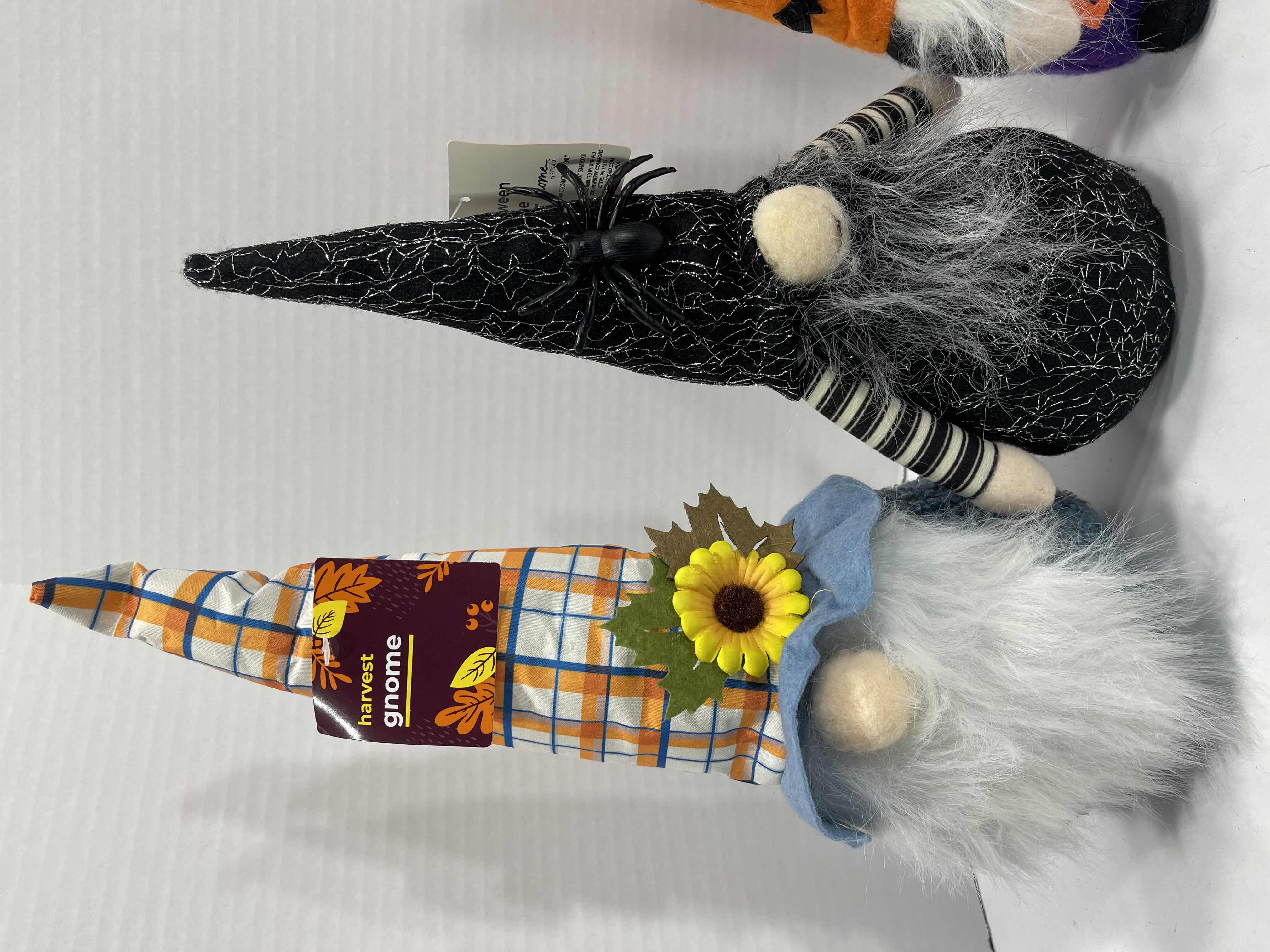 Photo 1 of HALLOWEEN AND HARVEST FABRIC GNOMES (5) TALLEST 14.5” MSRP $60