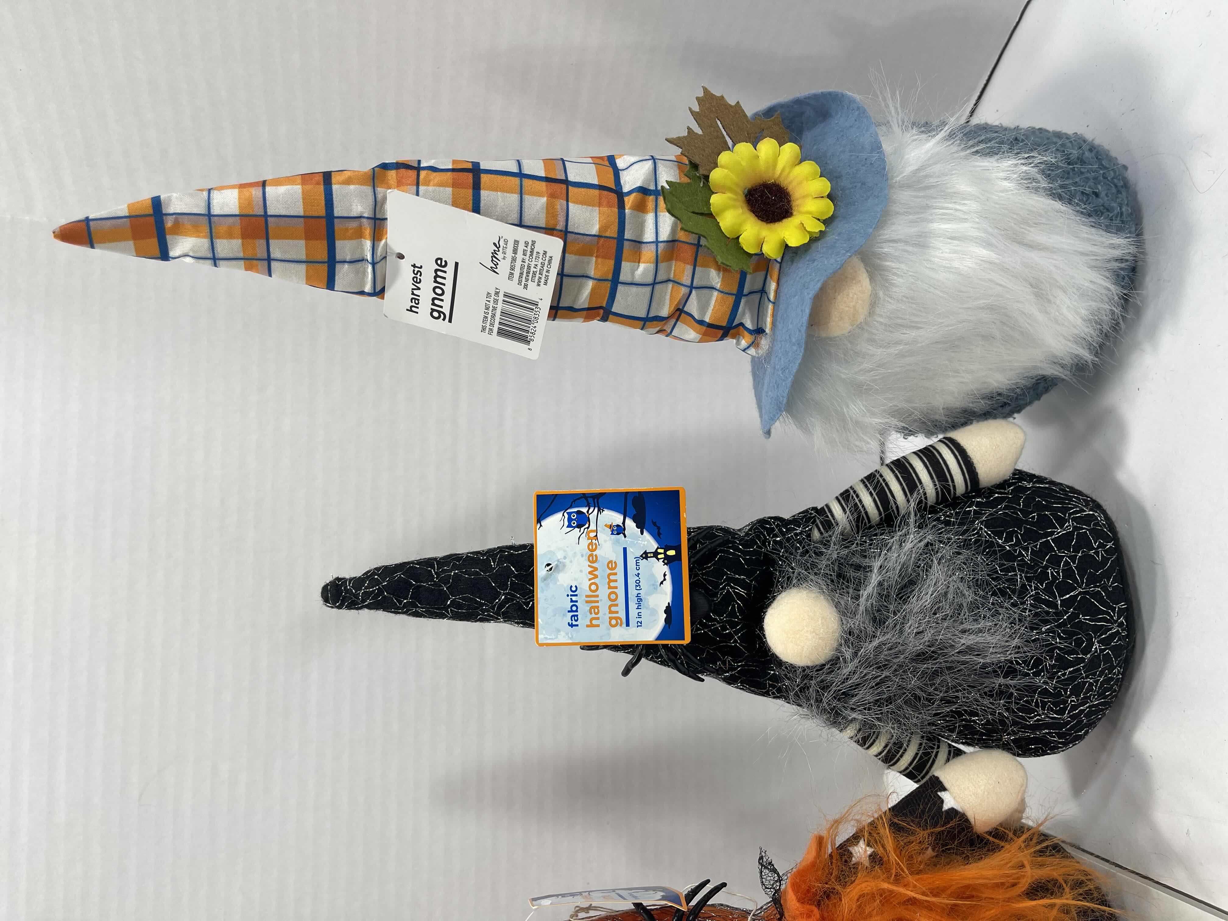 Photo 1 of HALLOWEEN AND HARVEST FABRIC GNOMES (5) TALLEST 14.5” MSRP $60