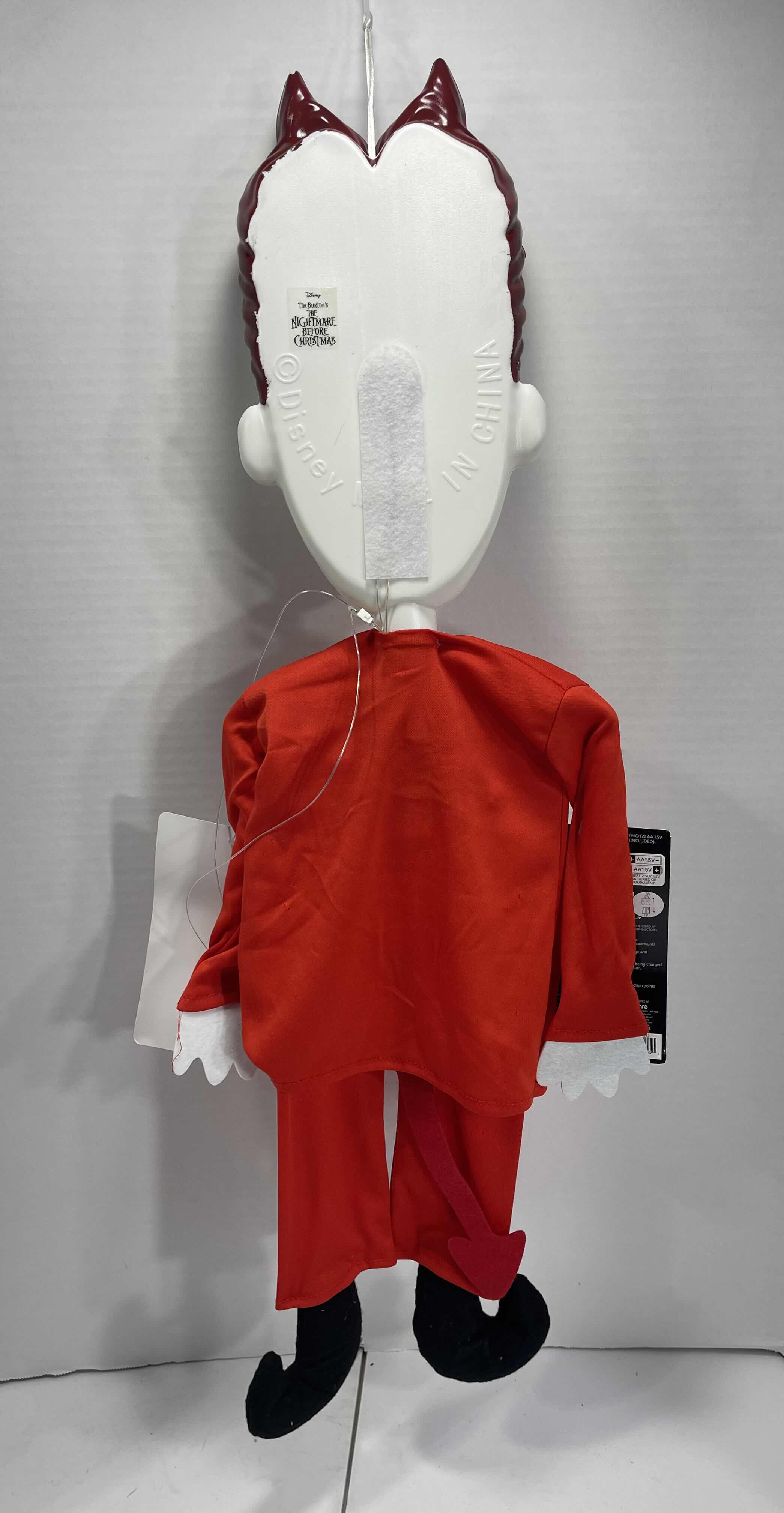 Photo 1 of DISNEY 30TH ANN. 
NIGHTMARE BEFORE CHRISTMAS HANGING DECOR LIGHT-UP BLOW MOLD FACE - LOCK H30” TALL MSRP $50