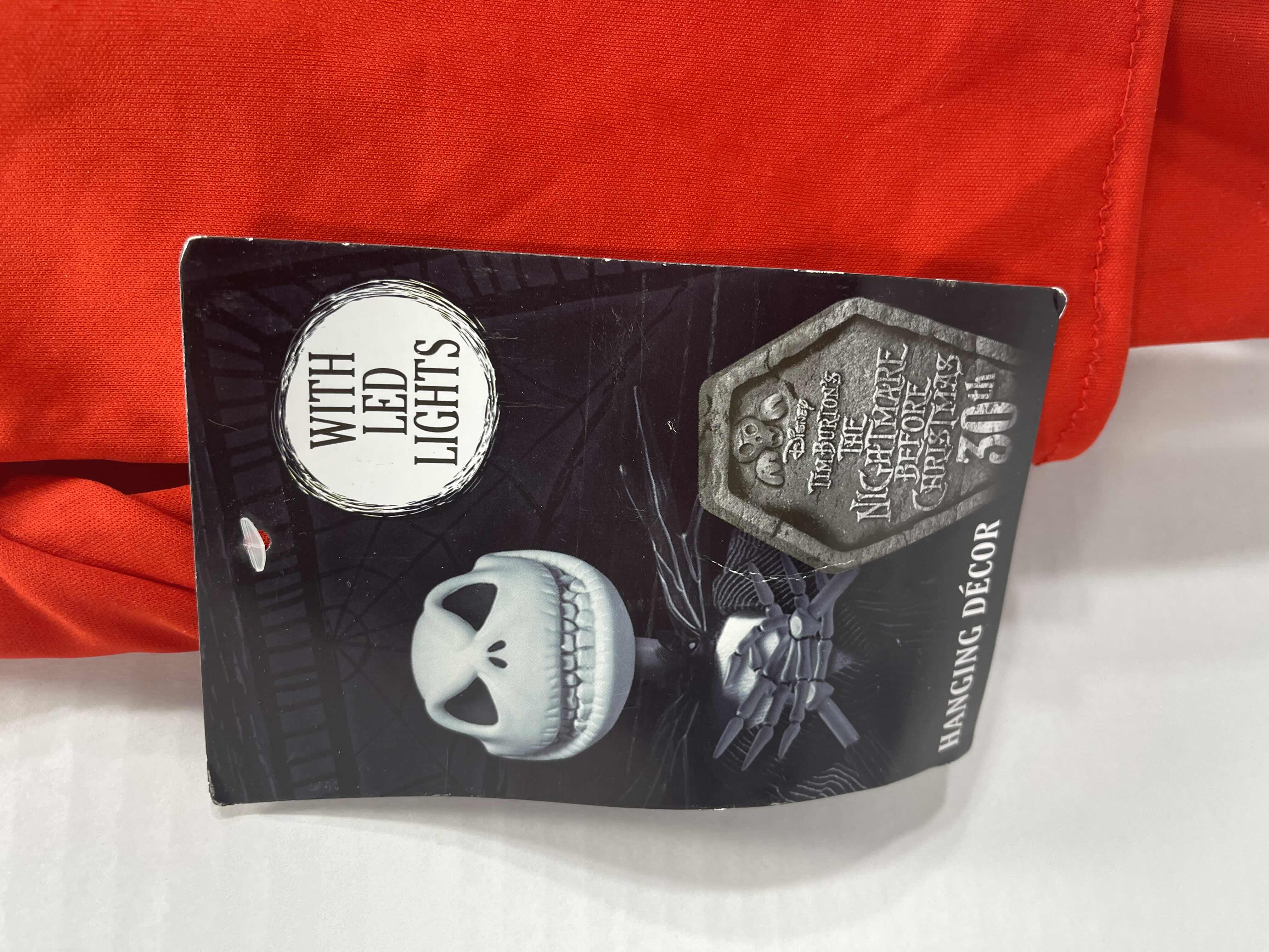 Photo 1 of DISNEY 30TH ANN. 
NIGHTMARE BEFORE CHRISTMAS HANGING DECOR LIGHT-UP BLOW MOLD FACE - LOCK H30” TALL MSRP $50