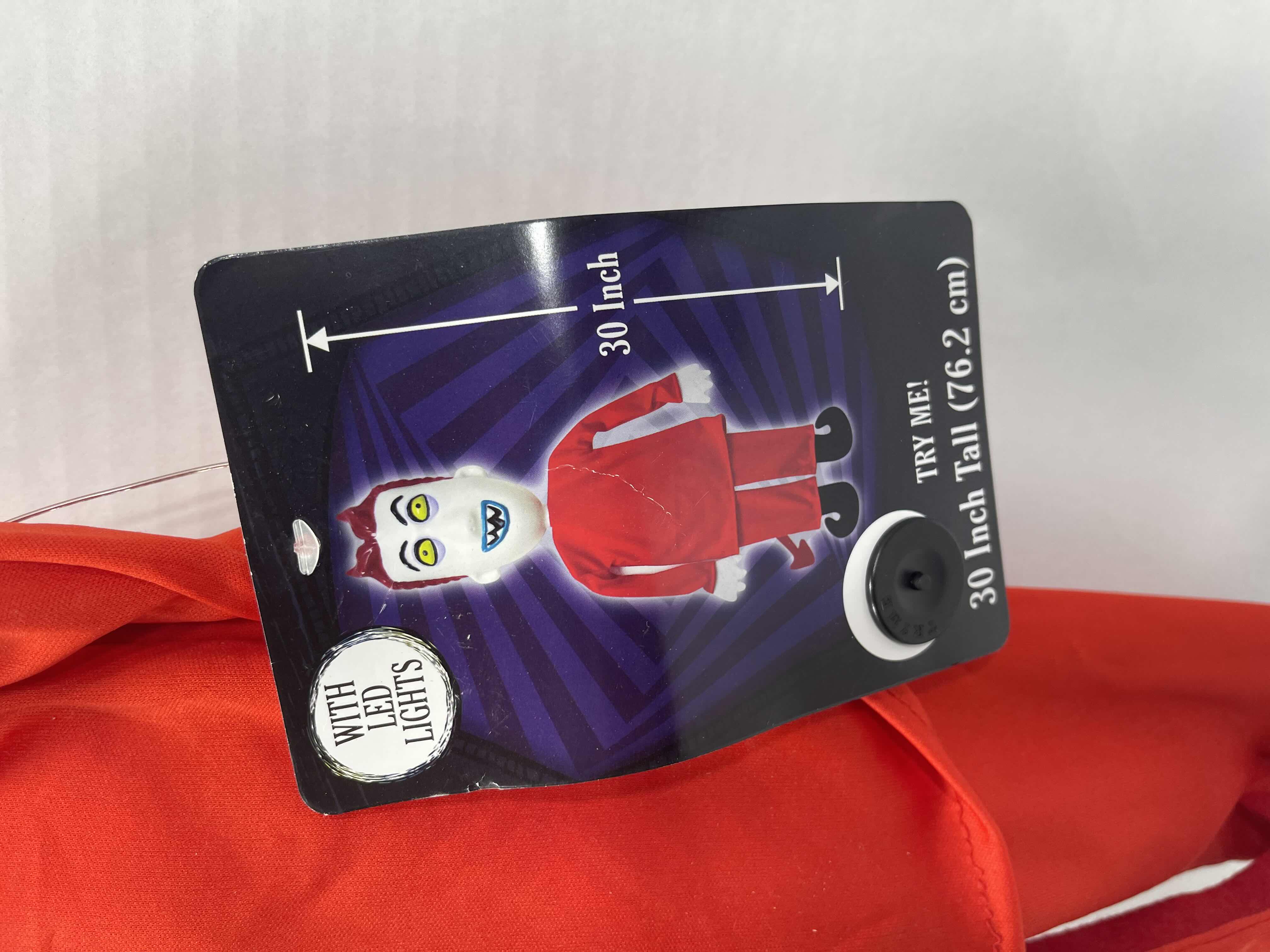 Photo 1 of DISNEY 30TH ANN. 
NIGHTMARE BEFORE CHRISTMAS HANGING DECOR LIGHT-UP BLOW MOLD FACE - LOCK H30” TALL MSRP $50