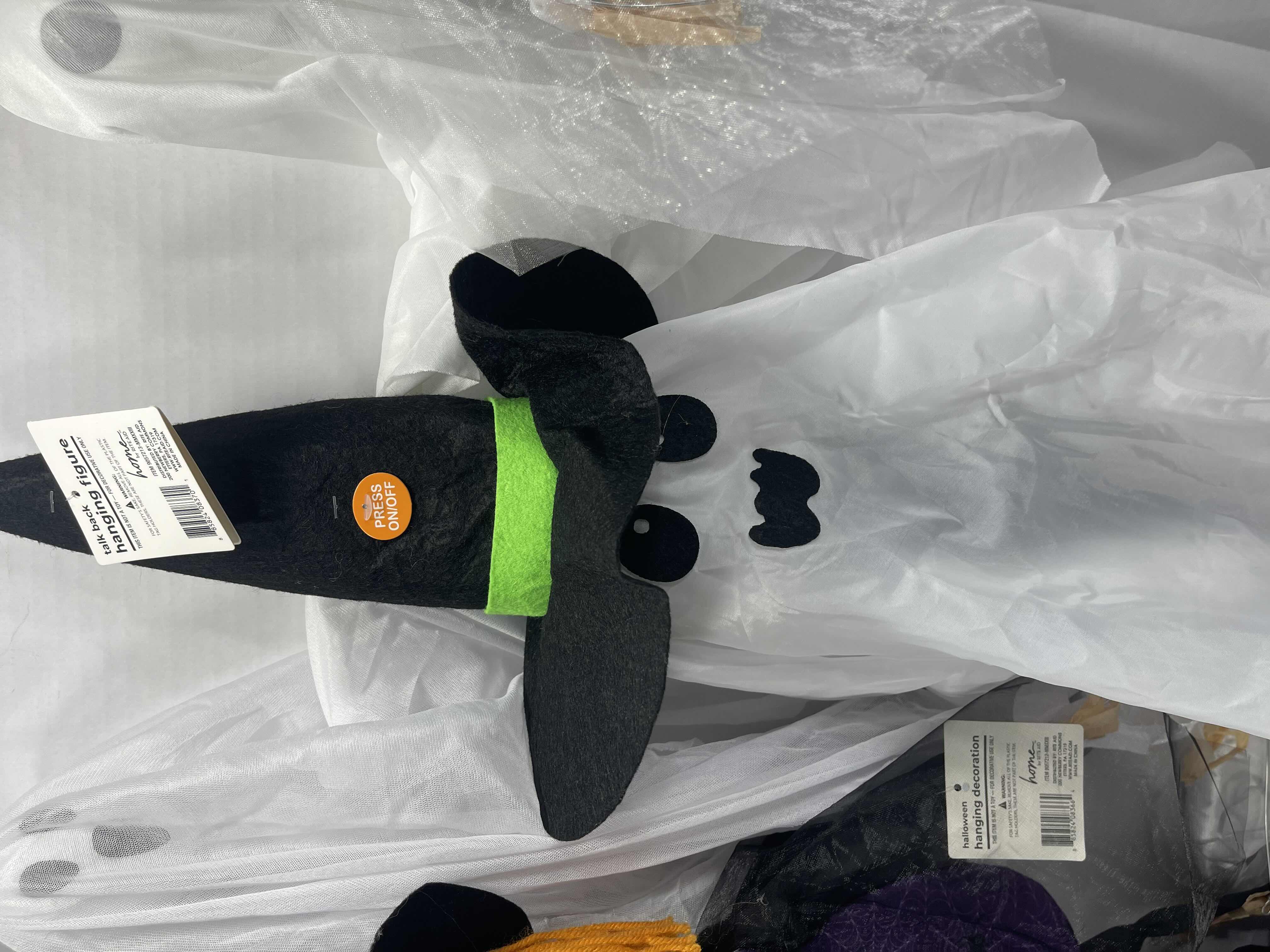 Photo 1 of HALLOWEEN HANGING DECORATIONS LOT (11 ITEMS) - TALK BACK HANGING FIGURE, GHOSTS & WITCHES NWT MSRP $100